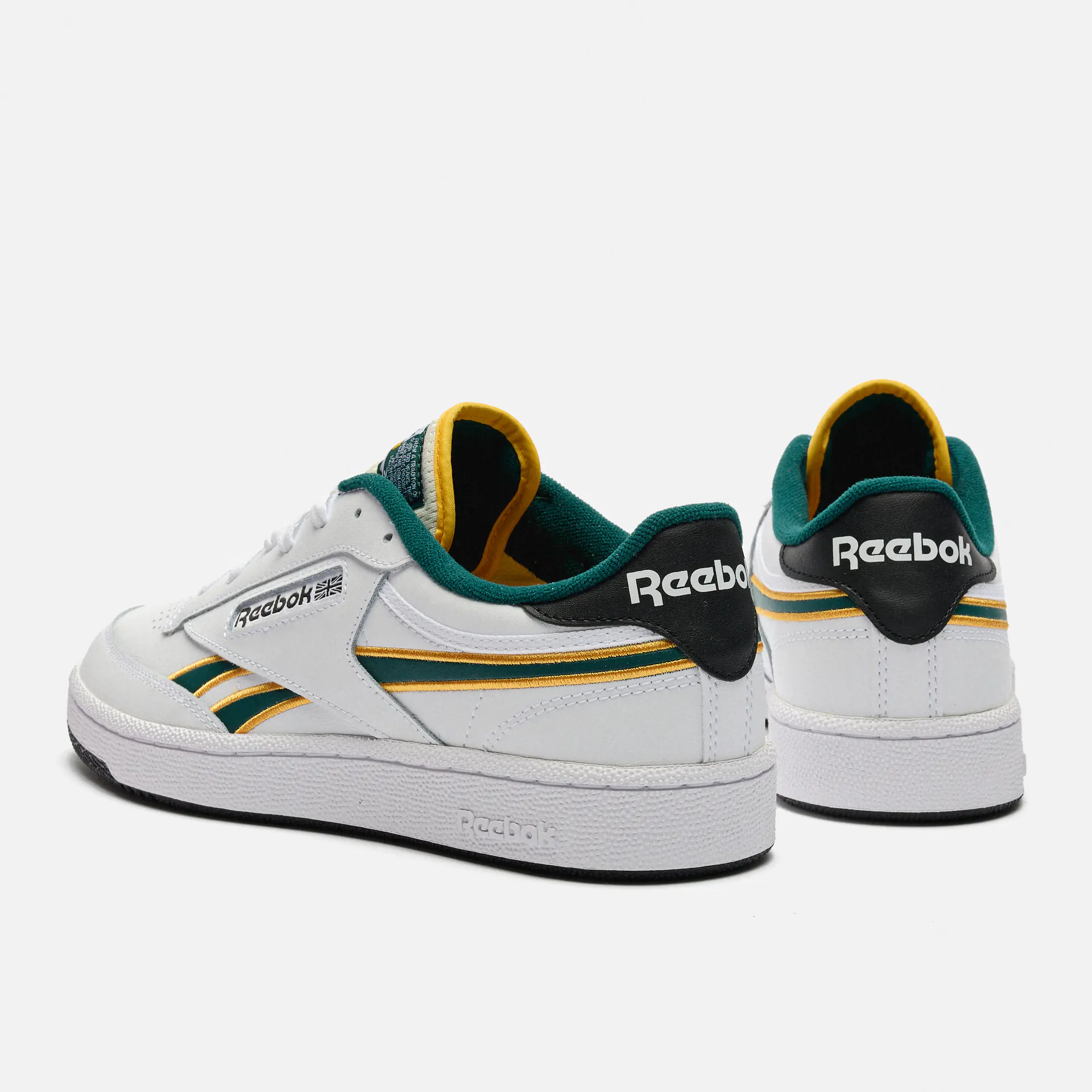 Reebok Club C Revenge Sneaker White/Fierce Gold/Collegiate Green