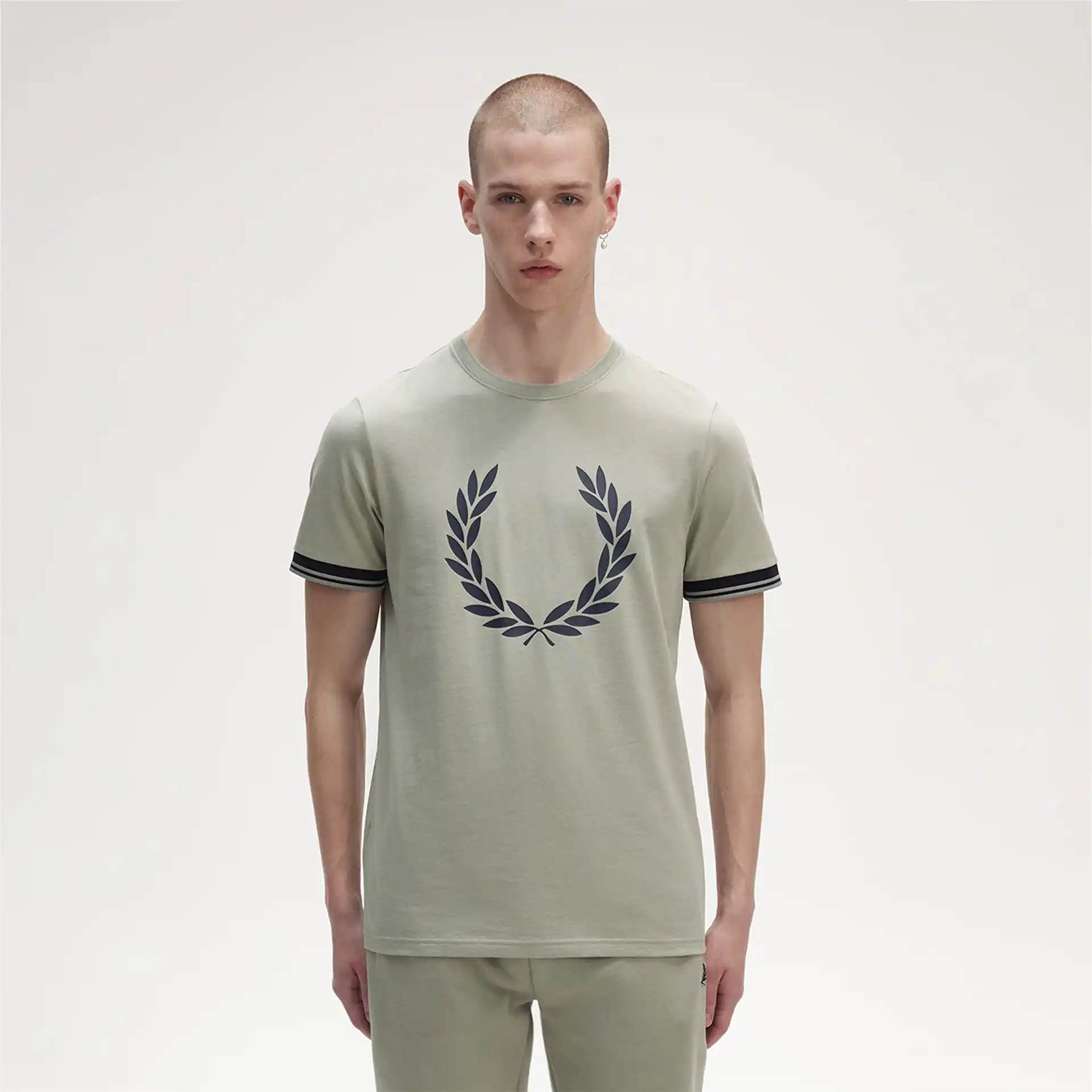 Fred Perry Printed Laurel Wreath T-Shirt Seagrass