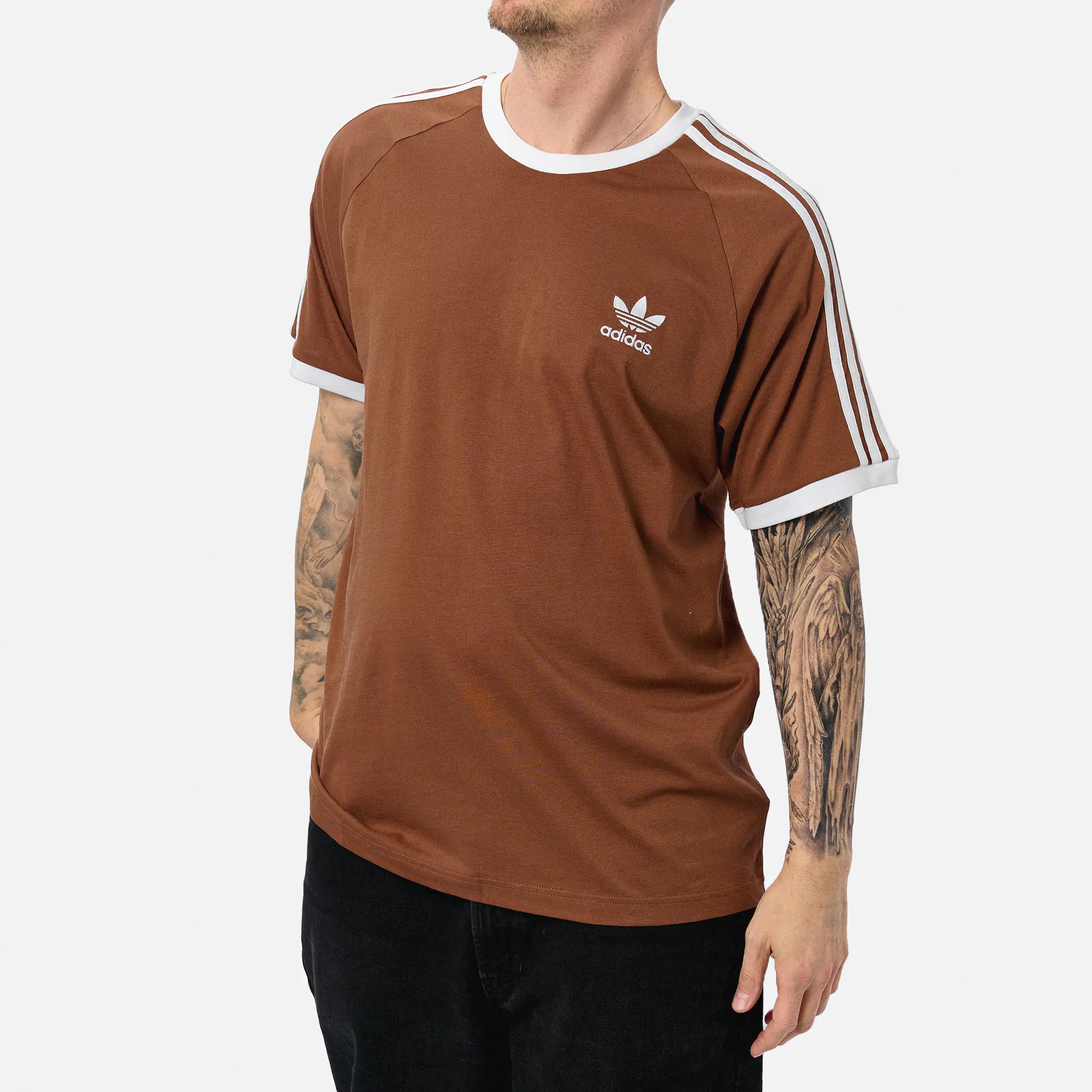 adidas 3-Stripe Adicolor Classics T-Shirt Preloved Brown