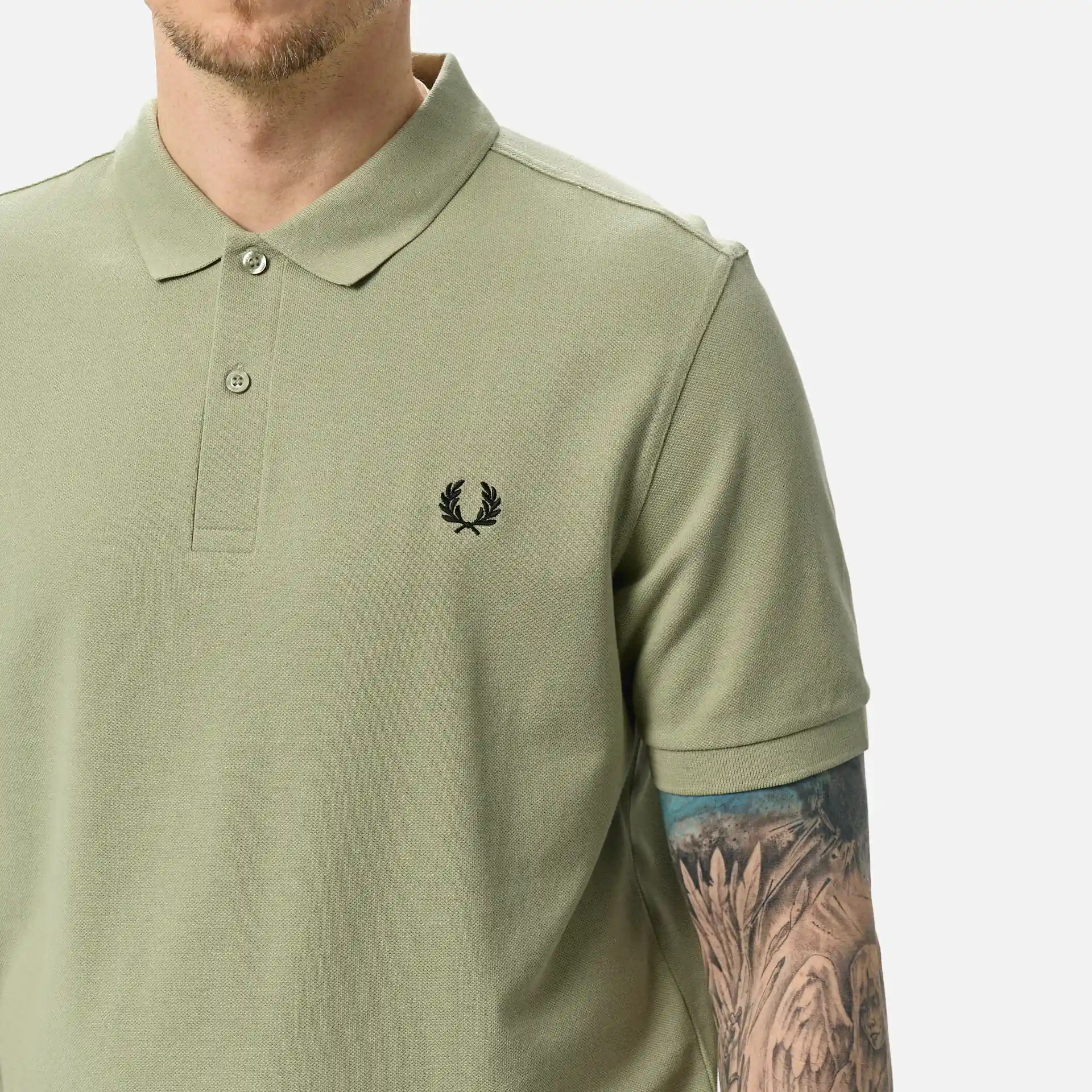 Fred Perry Plain Polo Shirt Seagrass