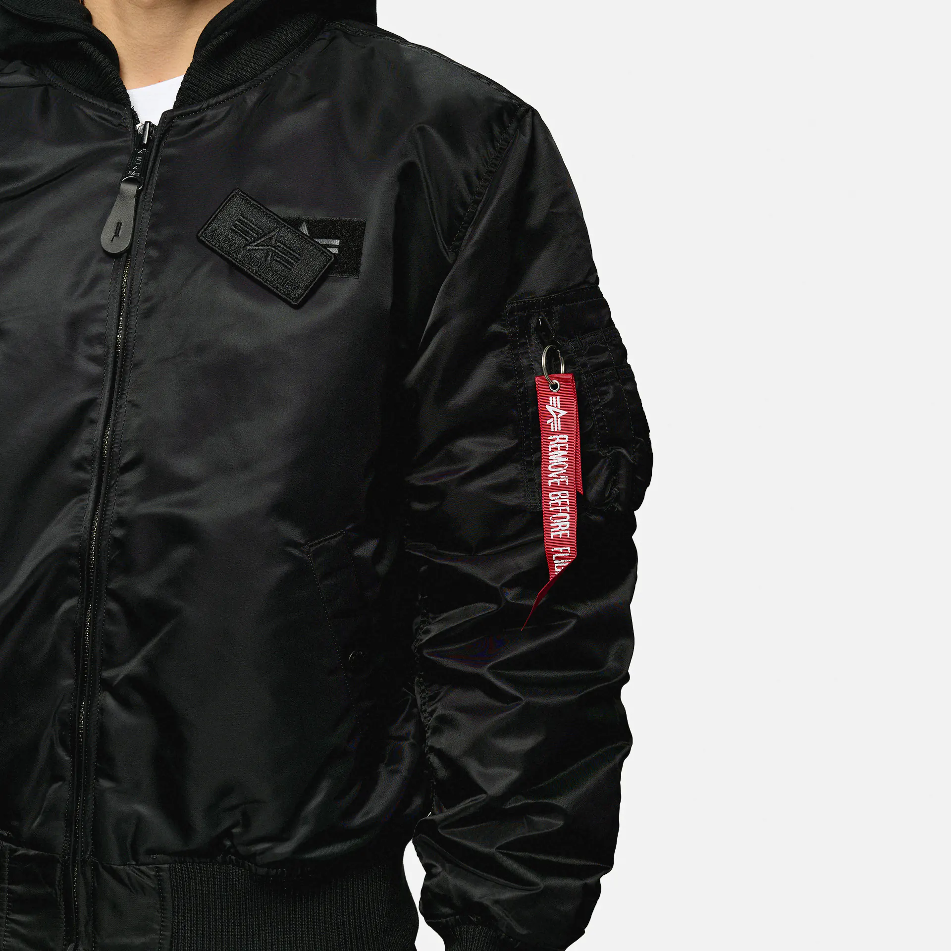 Alpha Industries MA-1 ZH Back Print Jacket Black 