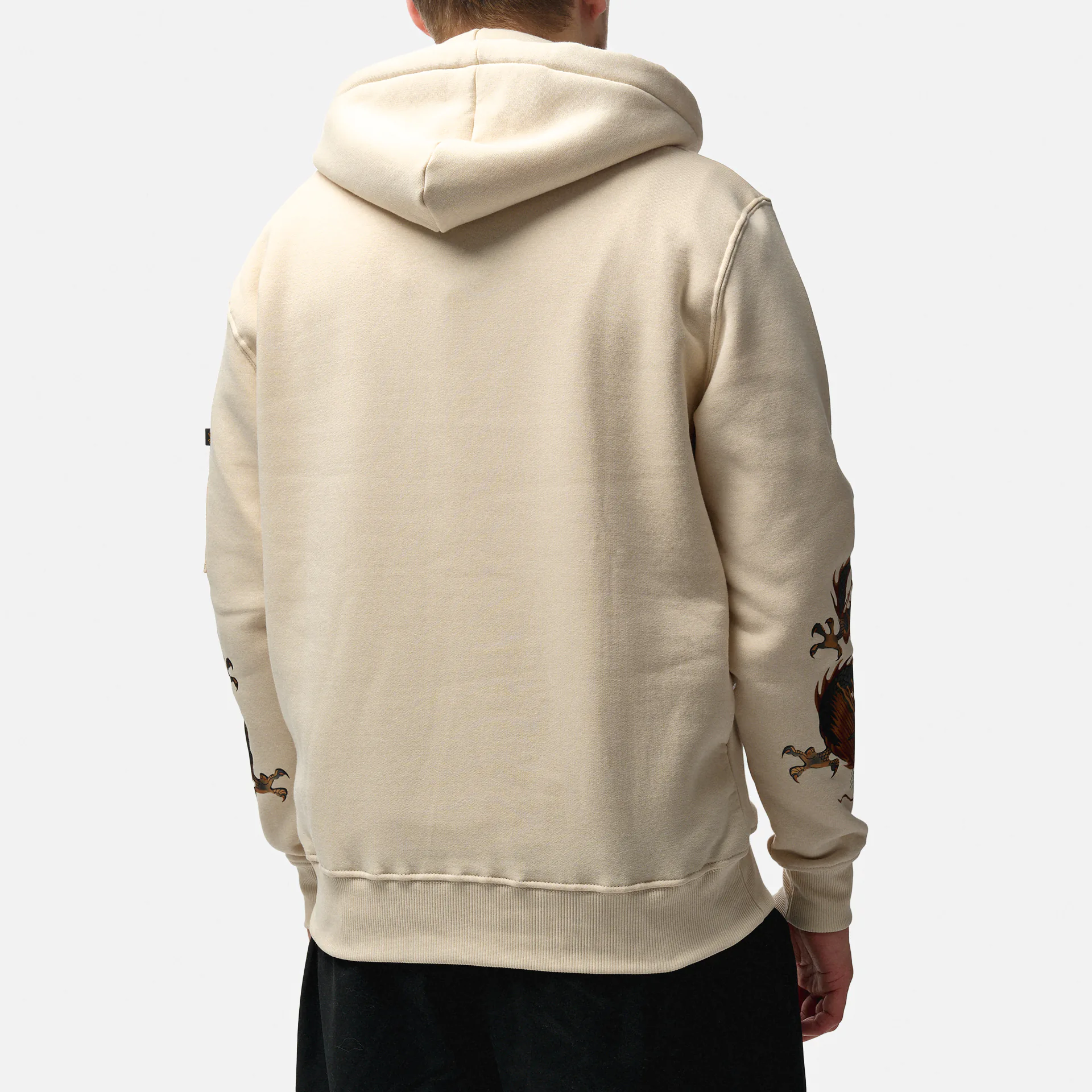 Alpha Industries Dragon EMB Hoody Jet Stream White