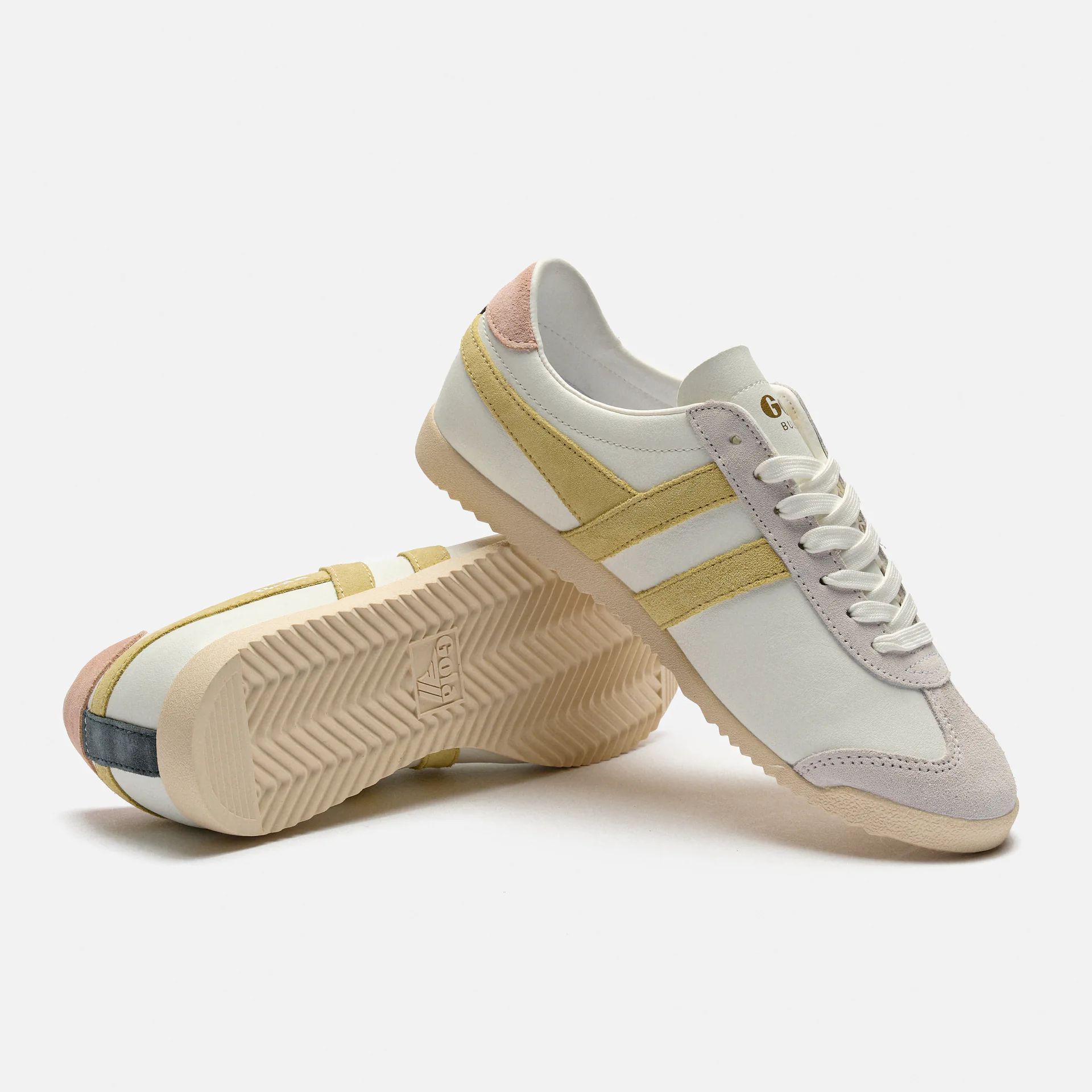 Gola Bullet Pure Sneaker White/Lemon/Pearl Pink