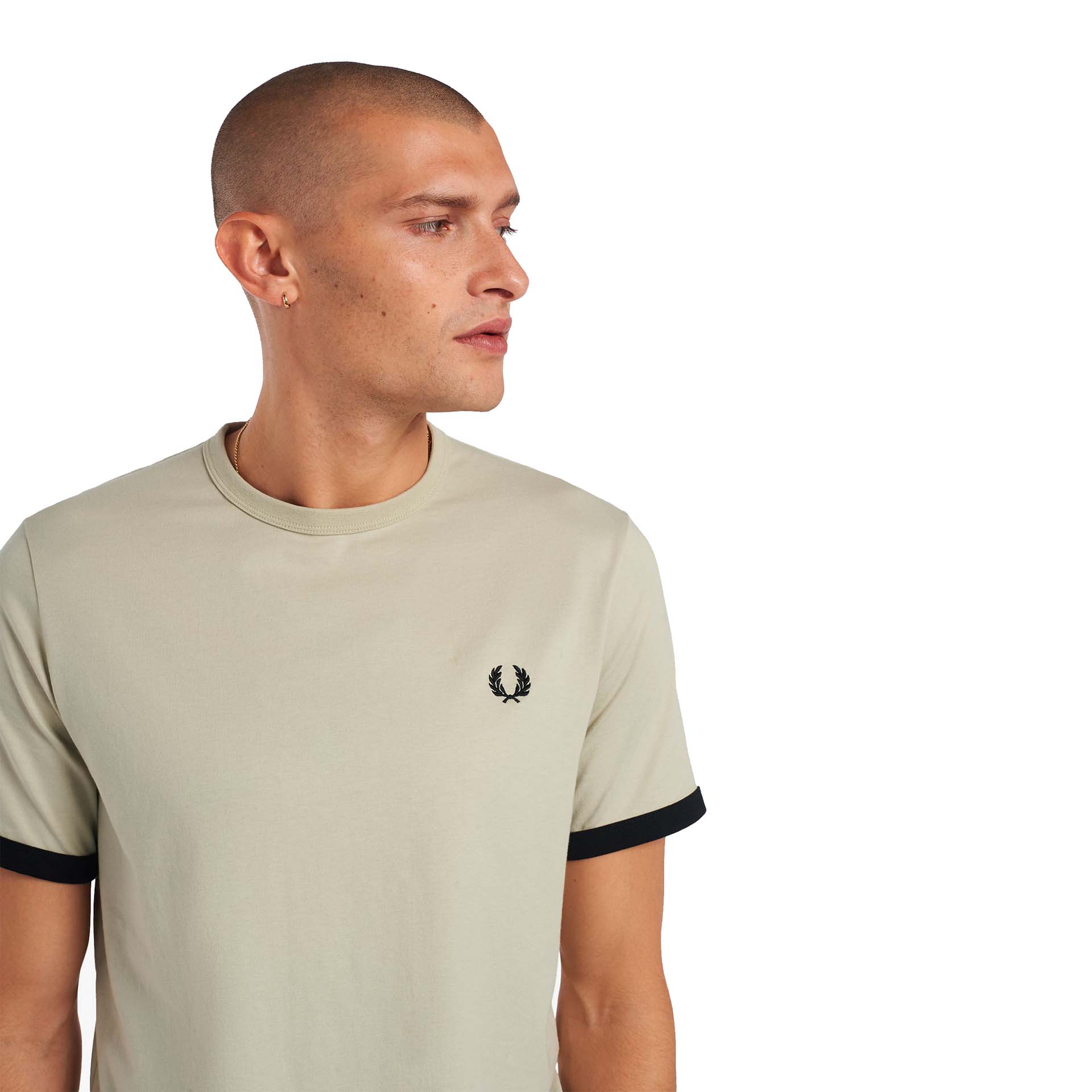 Fred Perry Ringer T-Shirt Light Oyster