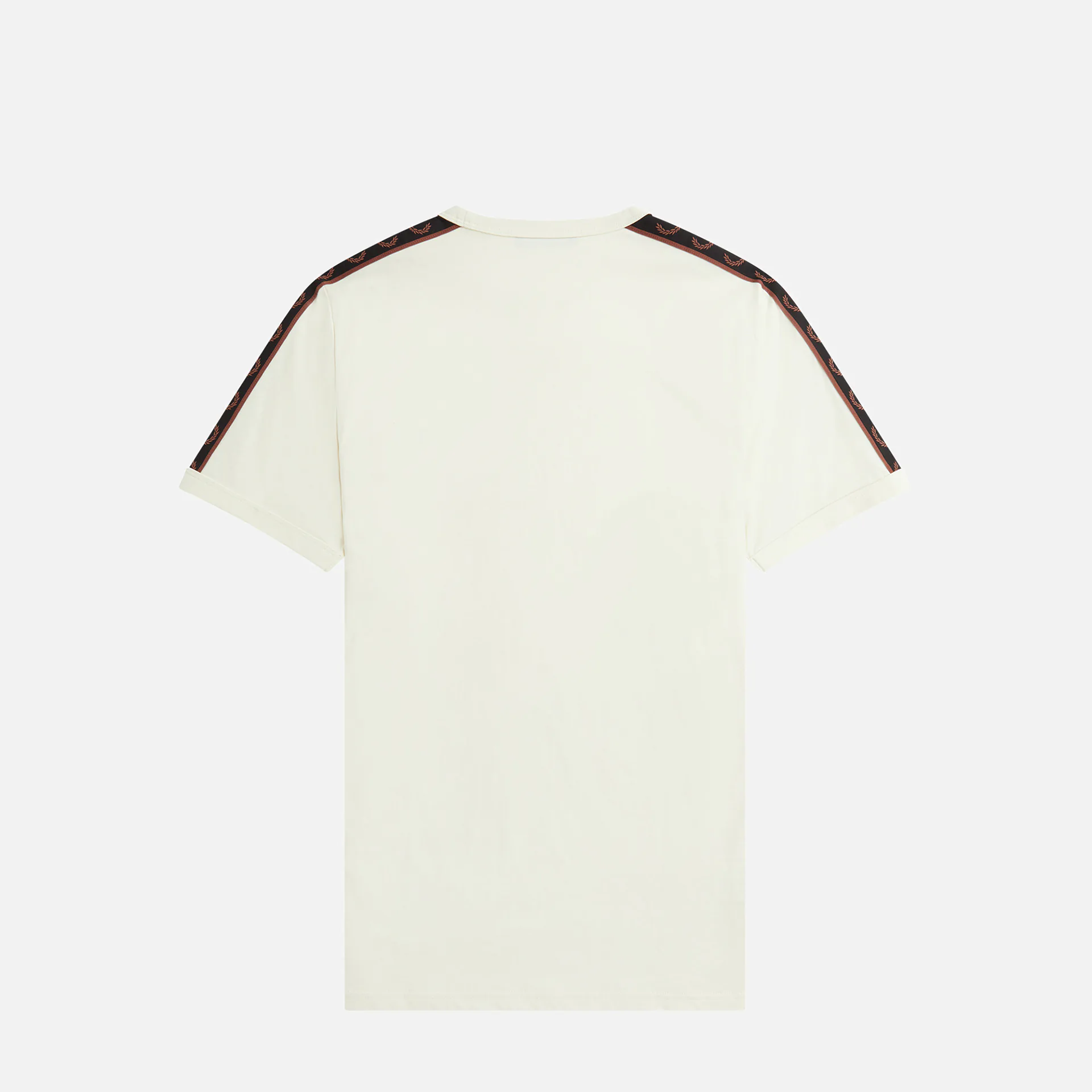 Fred Perry Contrast Tape Ringer T-Shirt Ecru/Whiskey Brown