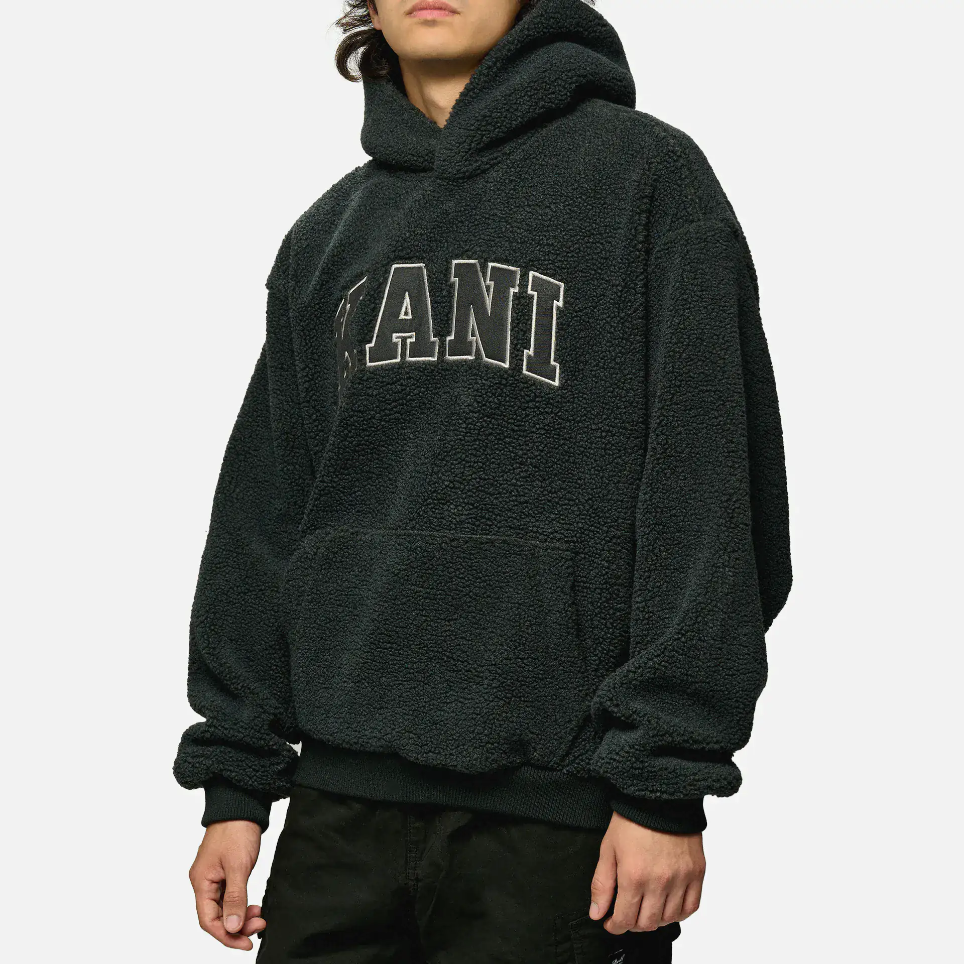 Karl Kani Serif Teddy Hoodie Anthracite