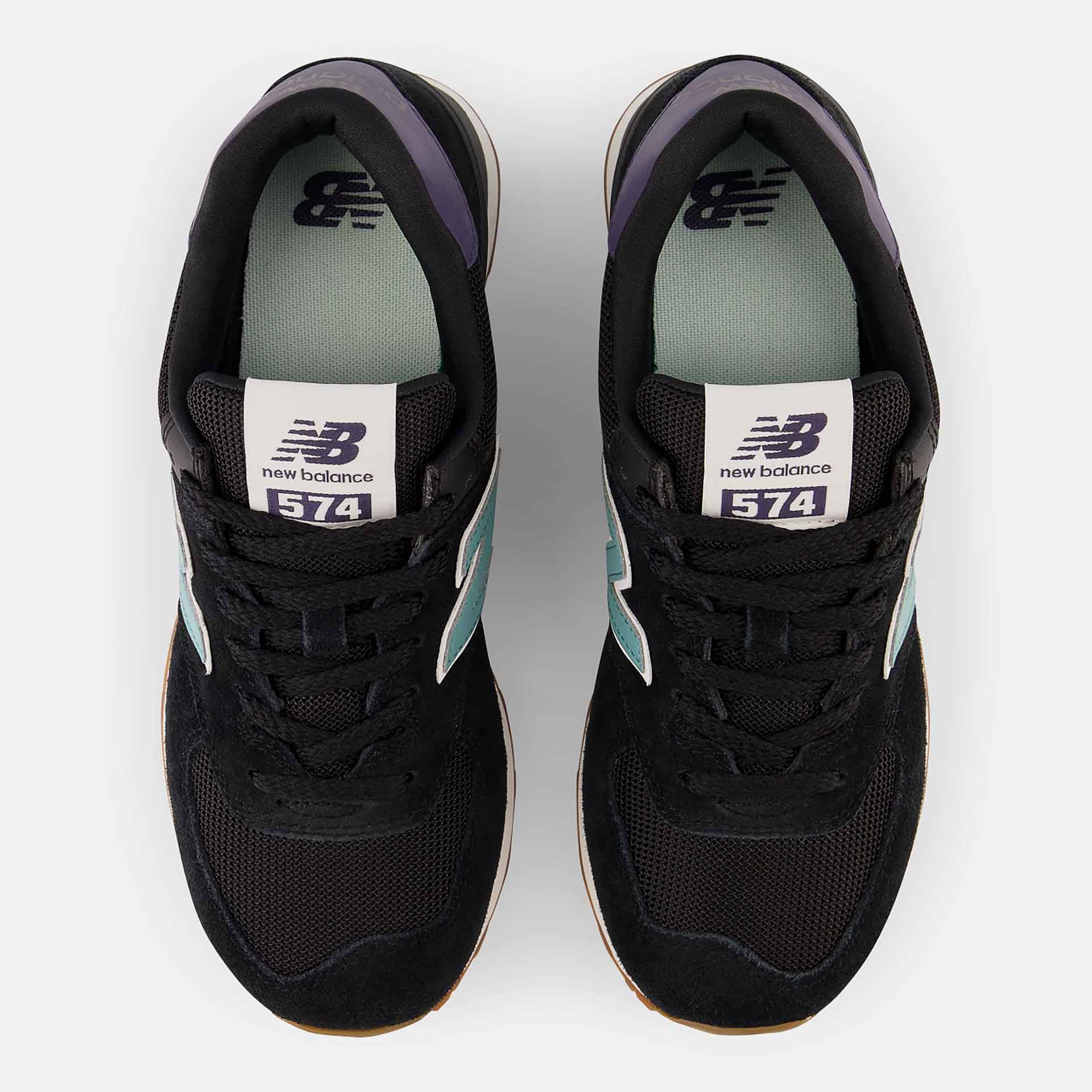 New Balance WL574RA Sneaker Black/Faded Teal