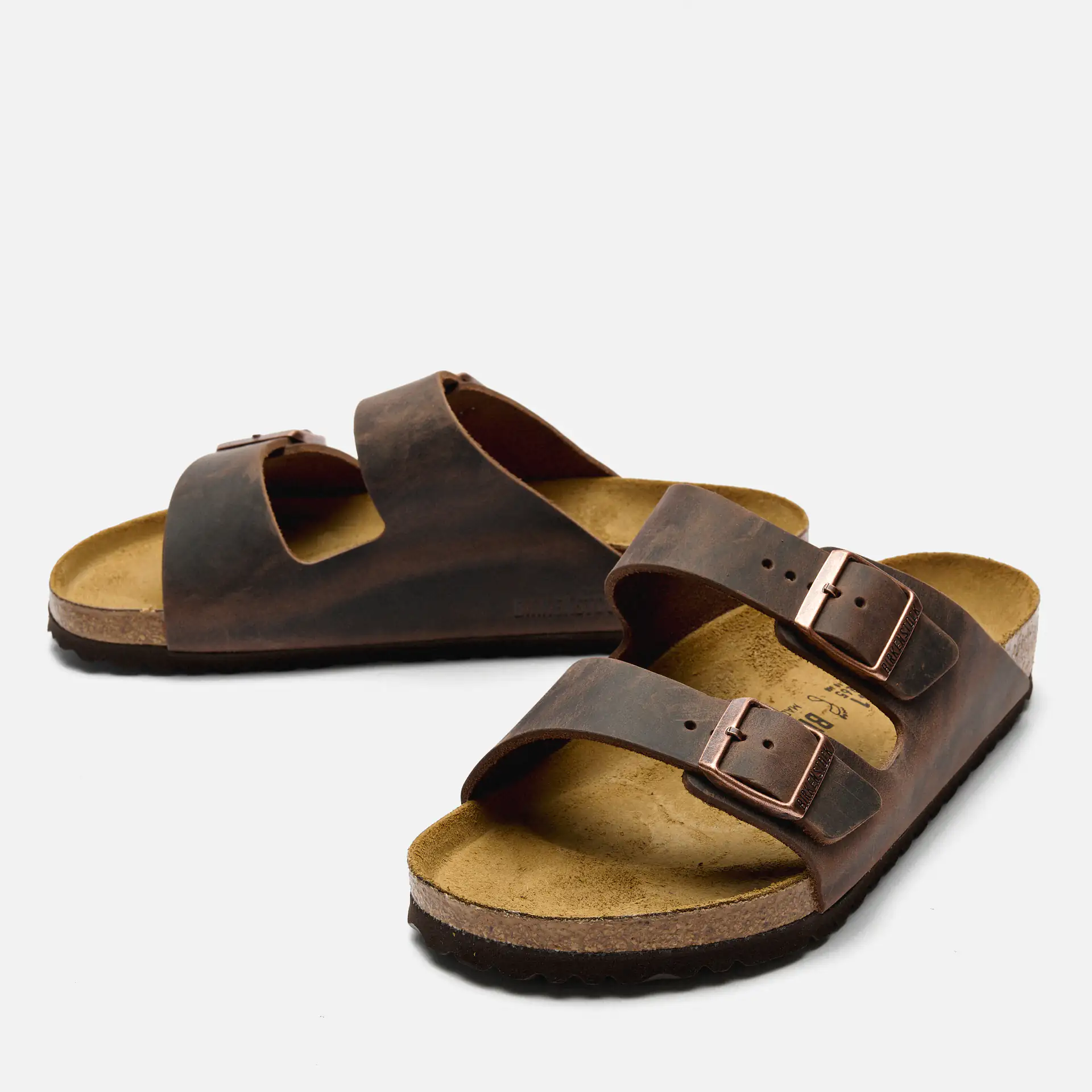 Birkenstock Arizona Oiled Leather Sandals Habana