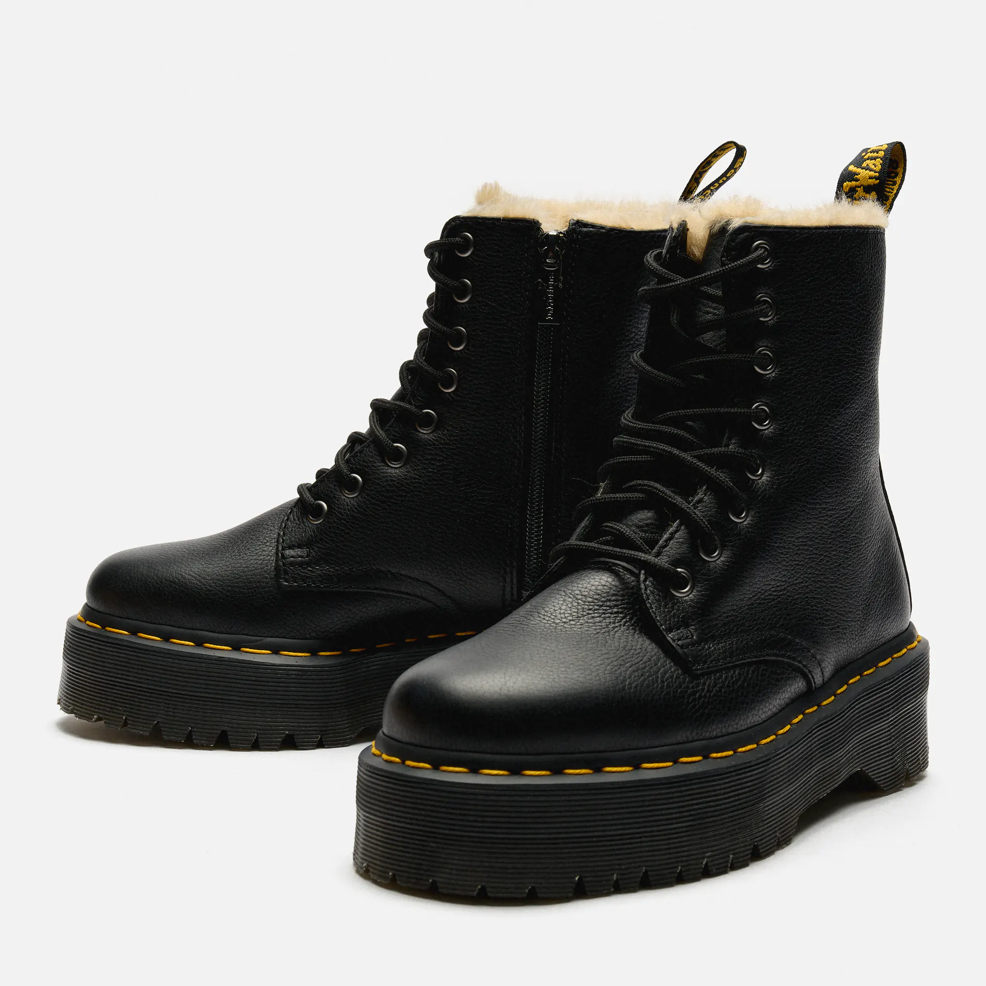 Black platform doc martins online