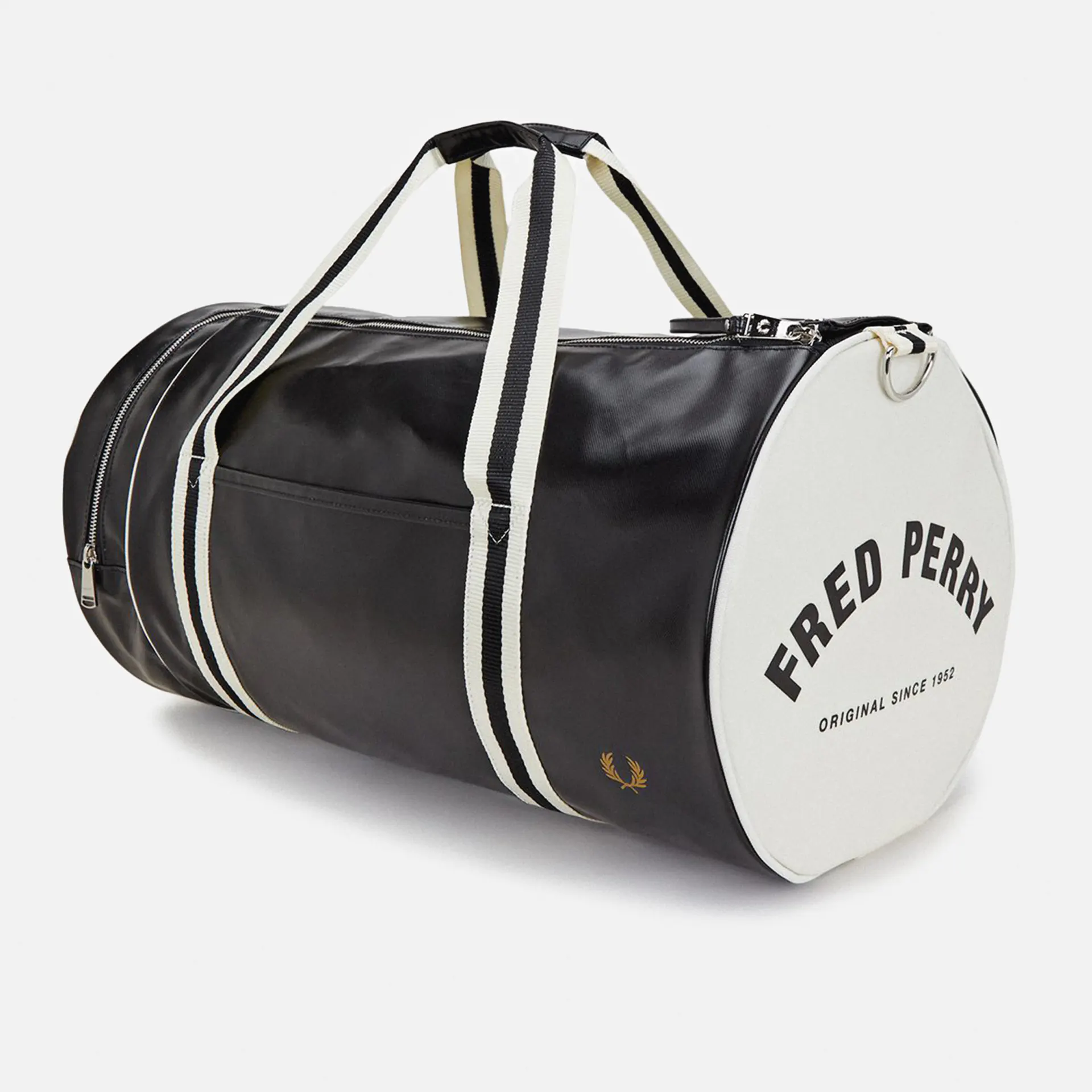 Fred Perry Classic Large Barrel Bag Black/Ecru