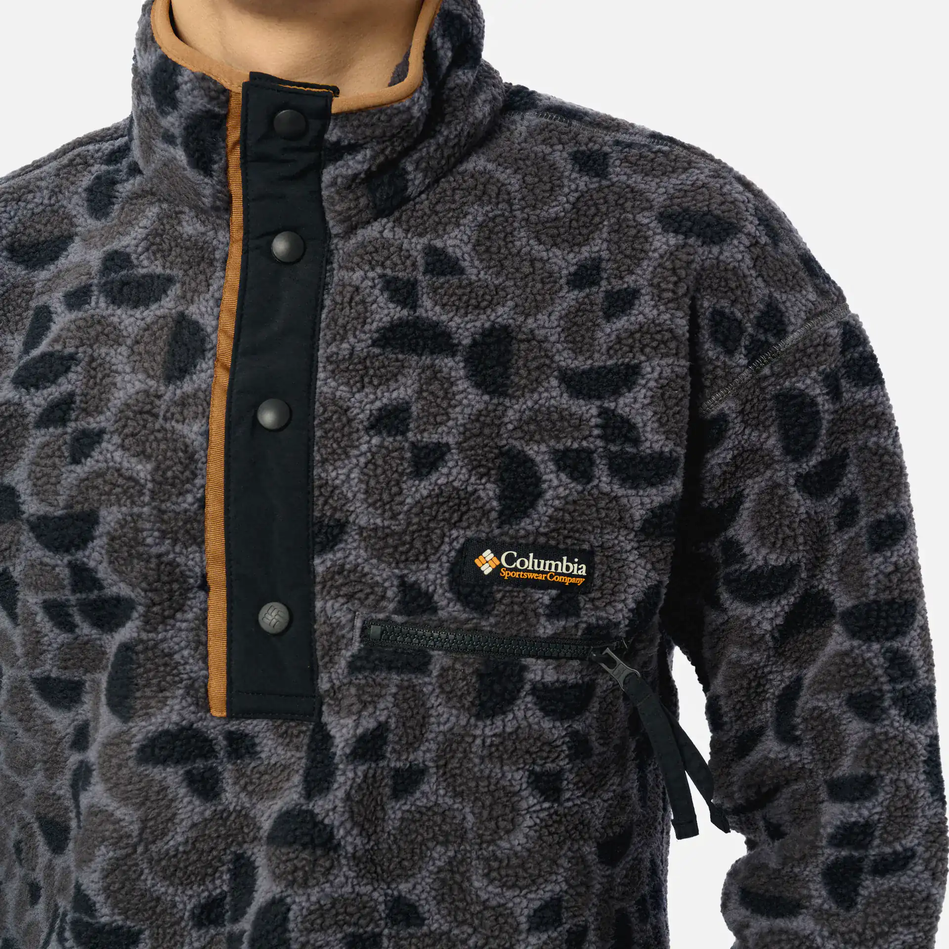 Columbia Helvetia™ II Printed Half Snap Fleece Black Retroscape