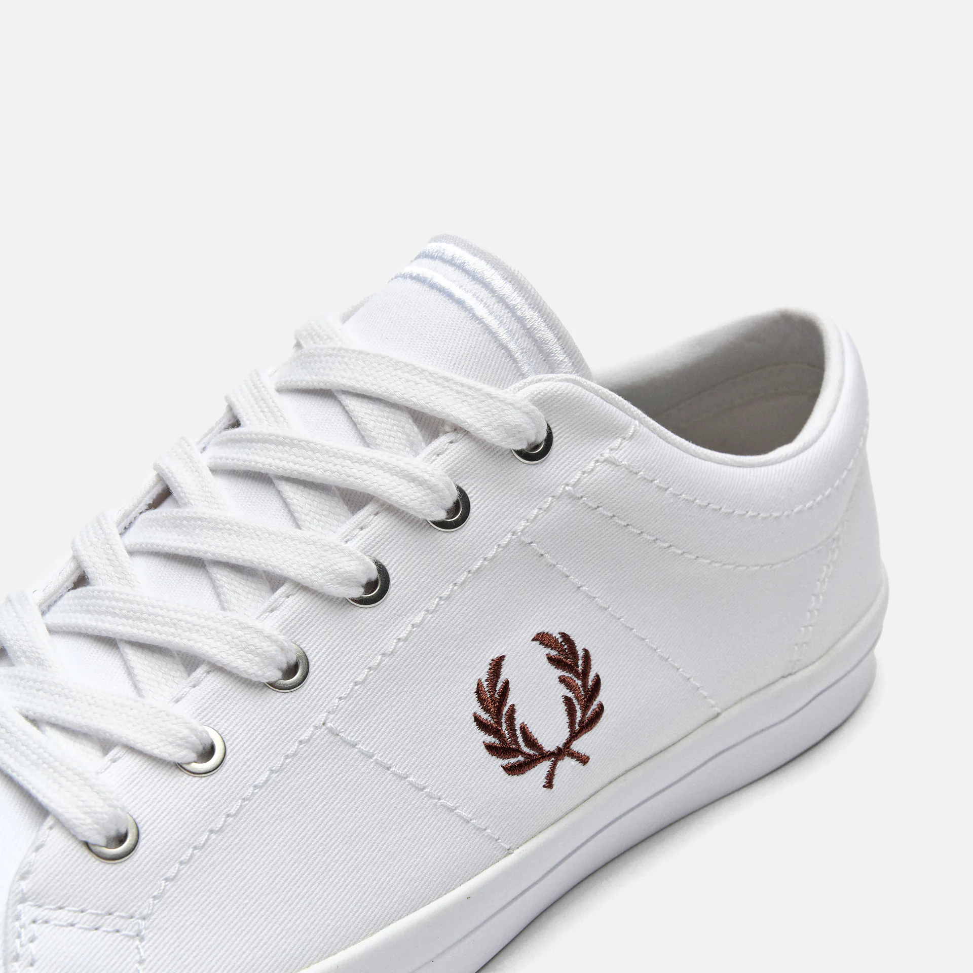 Fred Perry Baseline Twill Sneakers White/Carrington Brick