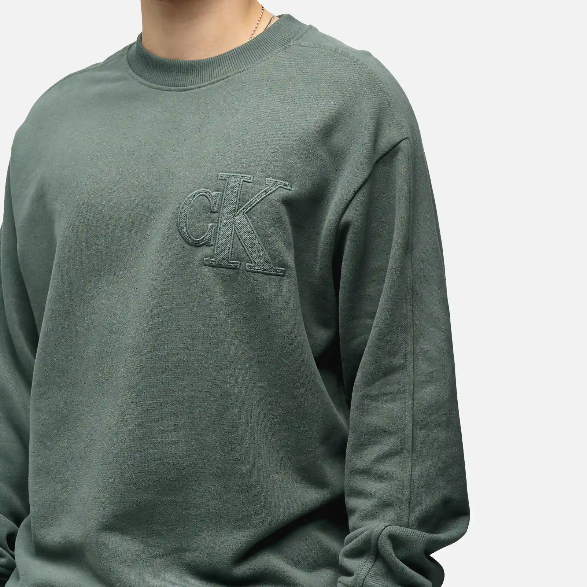 Calvin Klein Jeans Applique Crew Neck Grey