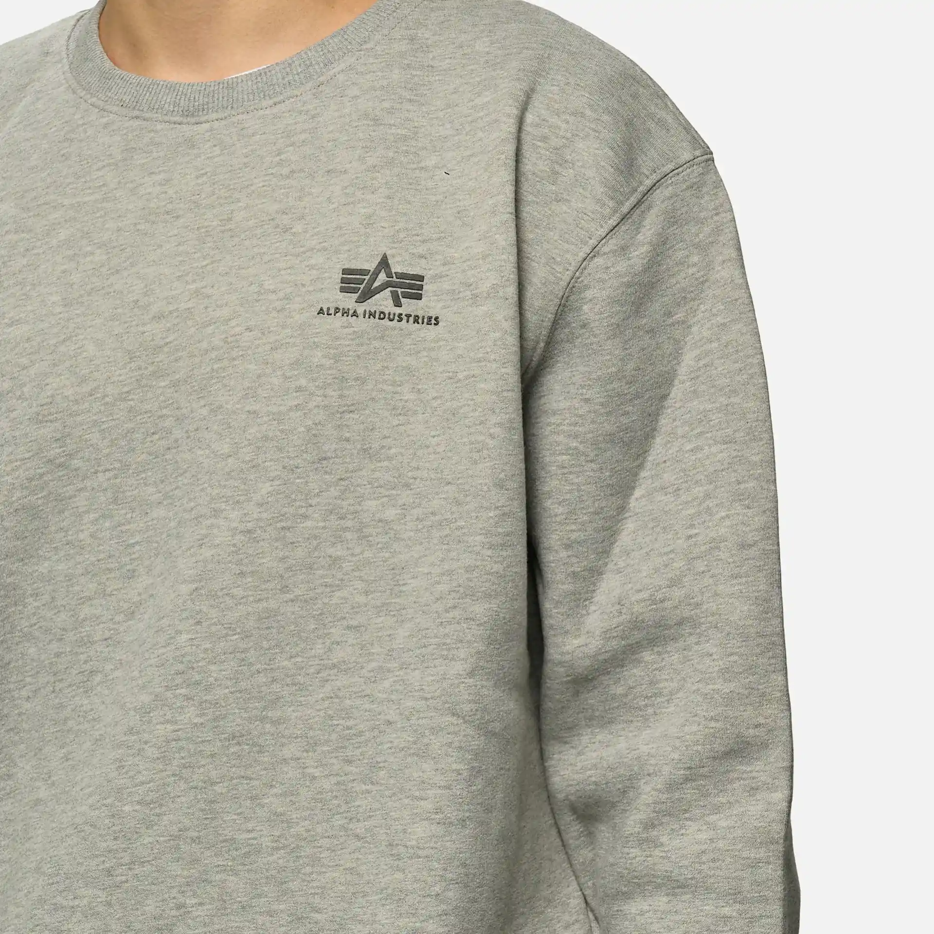 Alpha Industries Basic Sweater Small Logo Light Grey