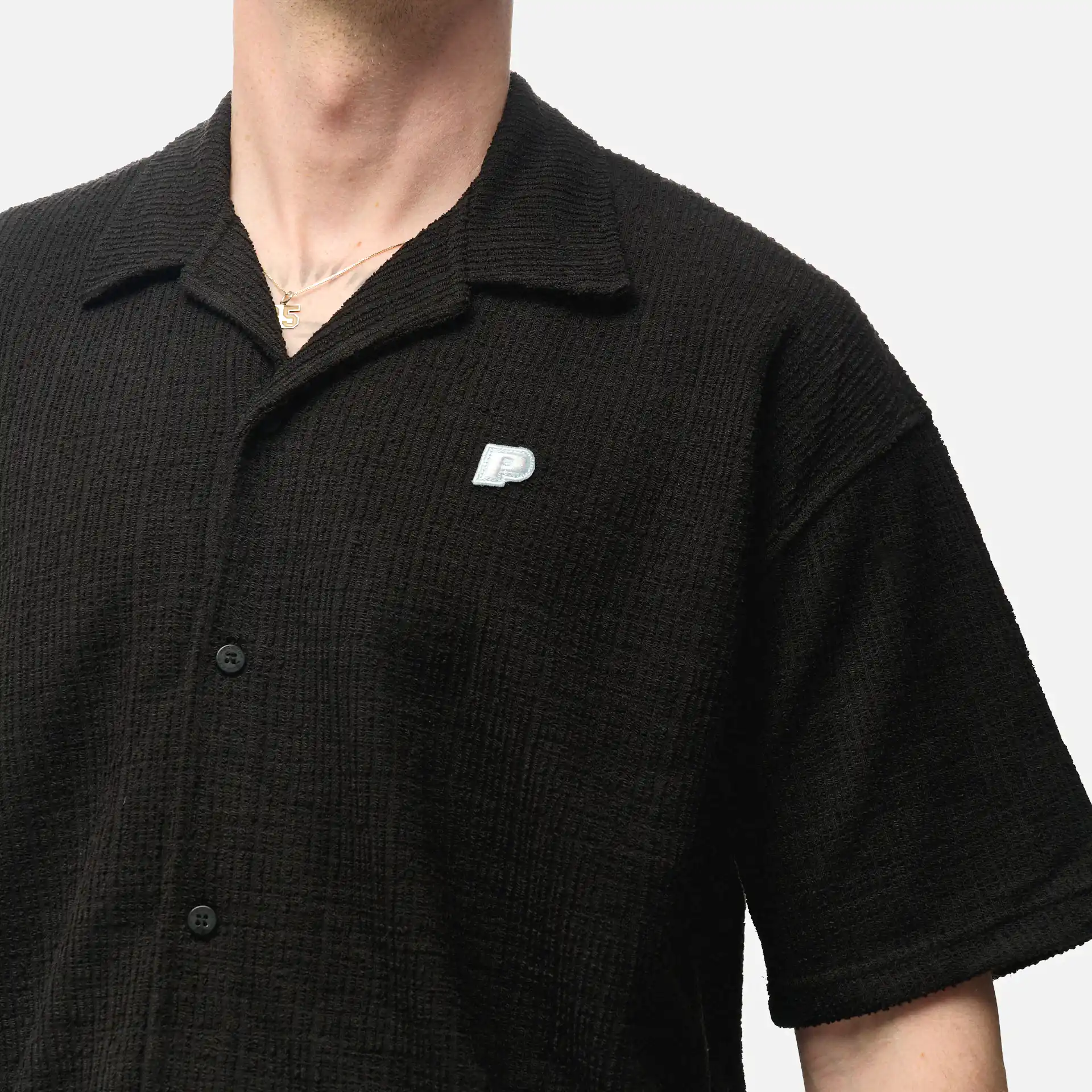 PEGADOR Libco Structured Knit Shirt Black