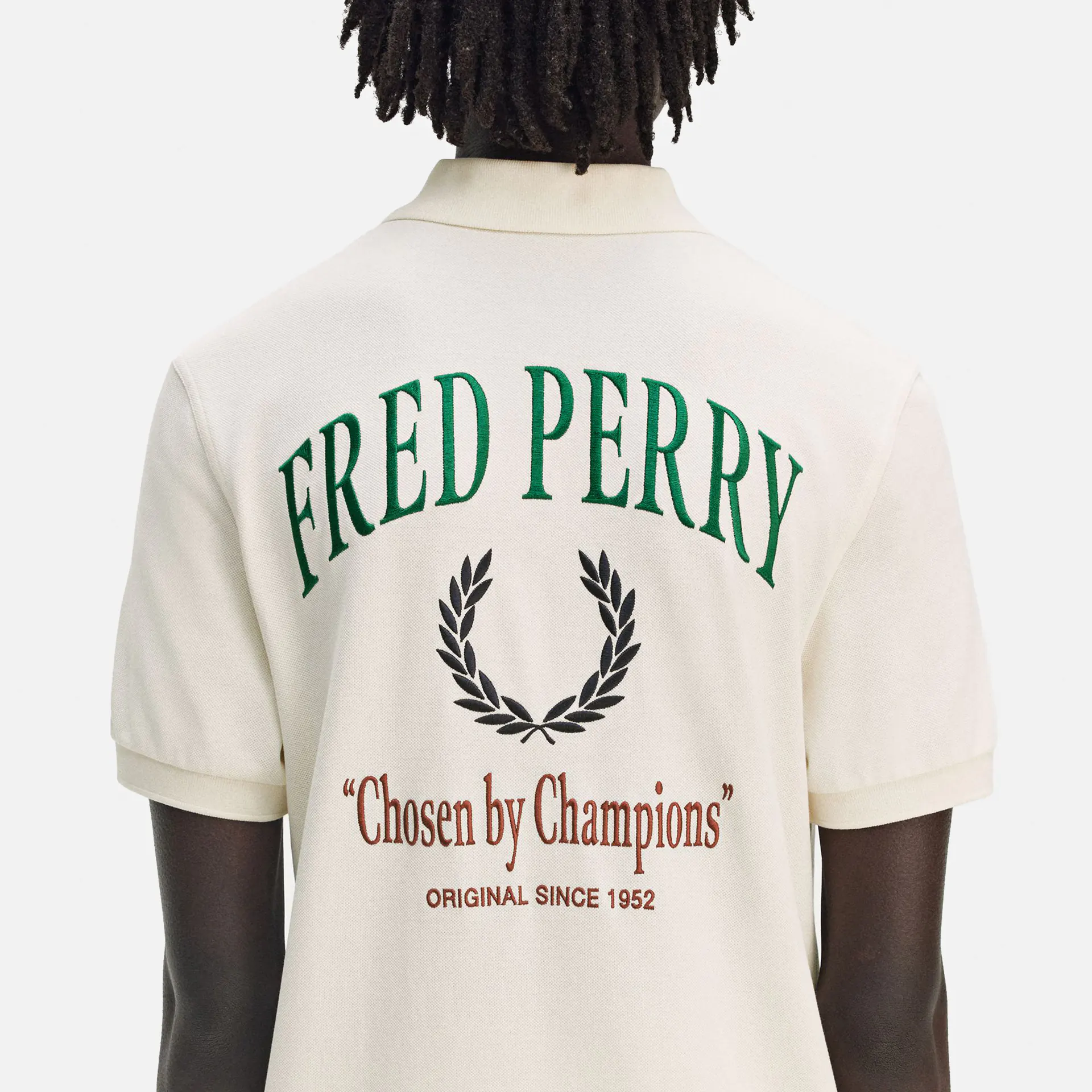 Fred Perry Clubhouse Embroidered Polo Shirt Ecru