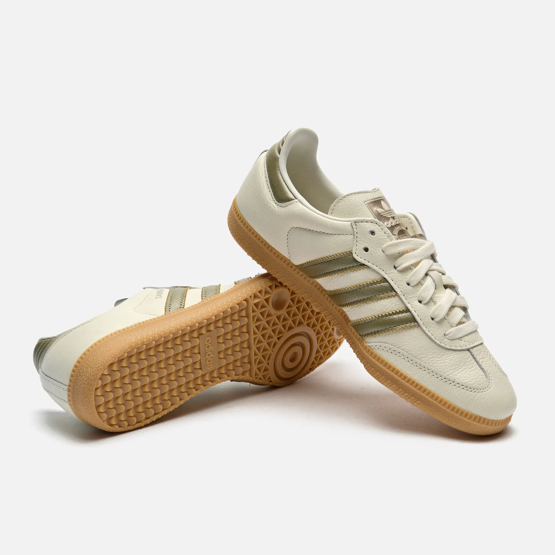 adidas Originals Samba OG Sneaker Off White Cyber Metallic Wonder Gold Metallic