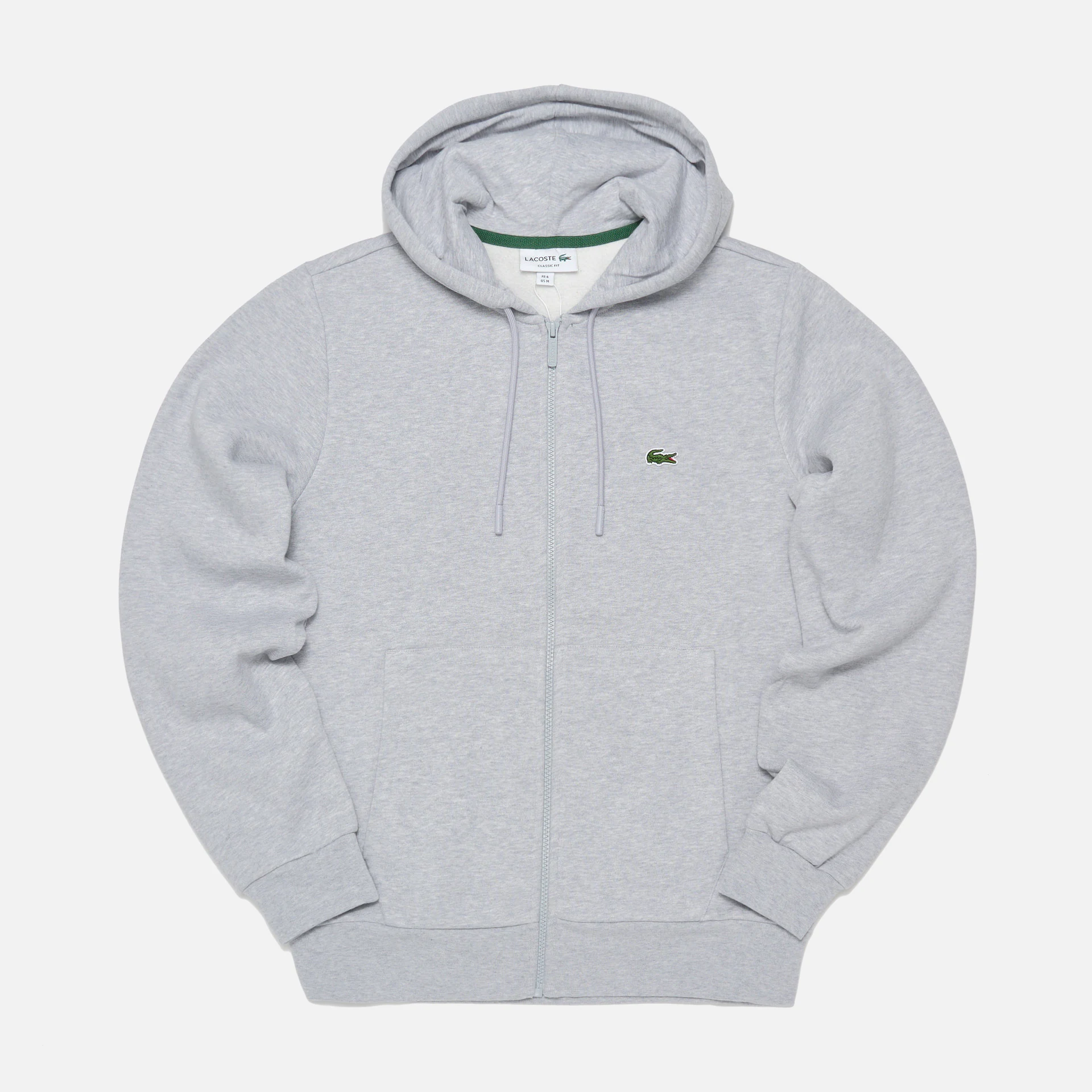 Lacoste Hooded Sweatsuit Silver Chine