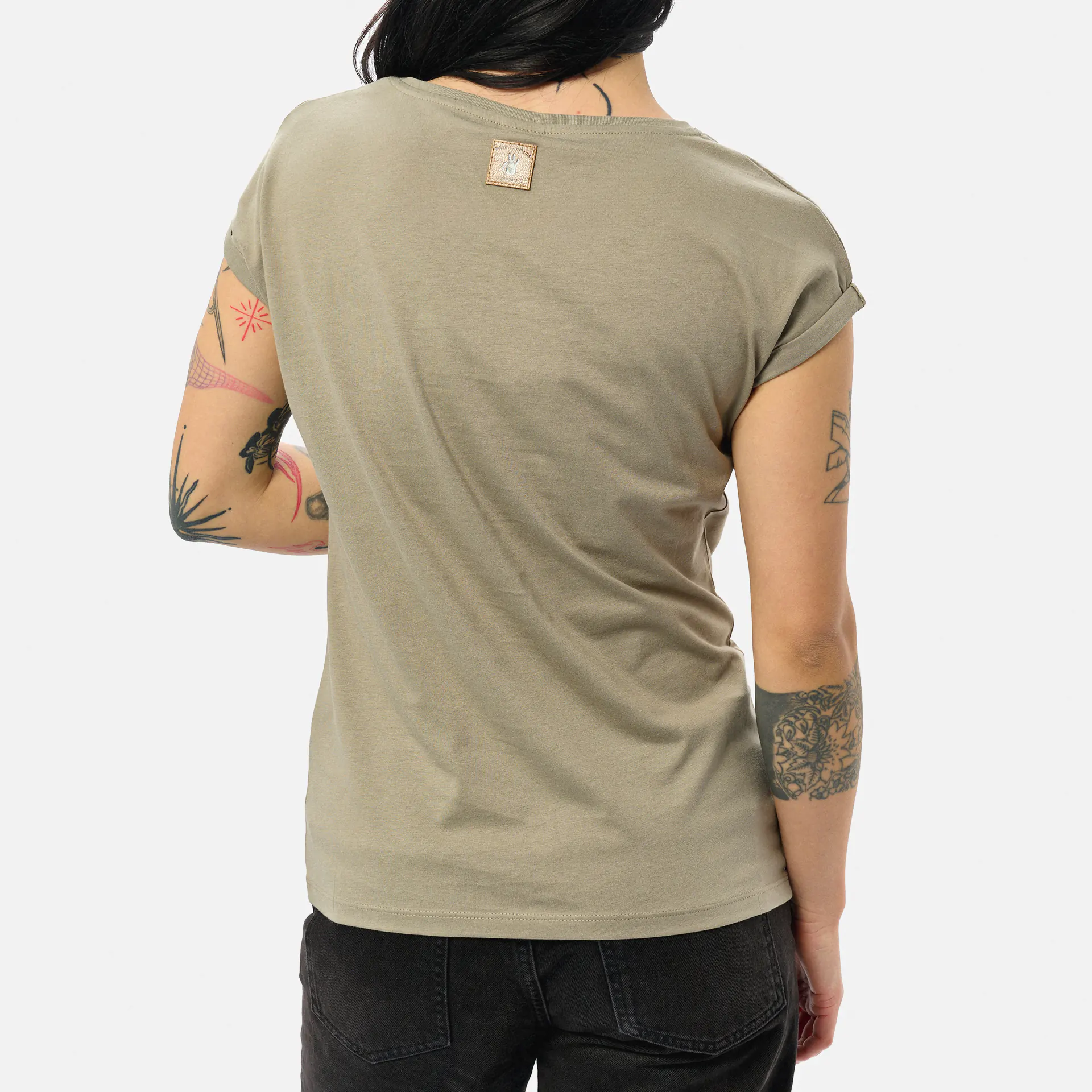 Kleinigkeit Görls Normalfit T-Shirt Problemlöserin Olive