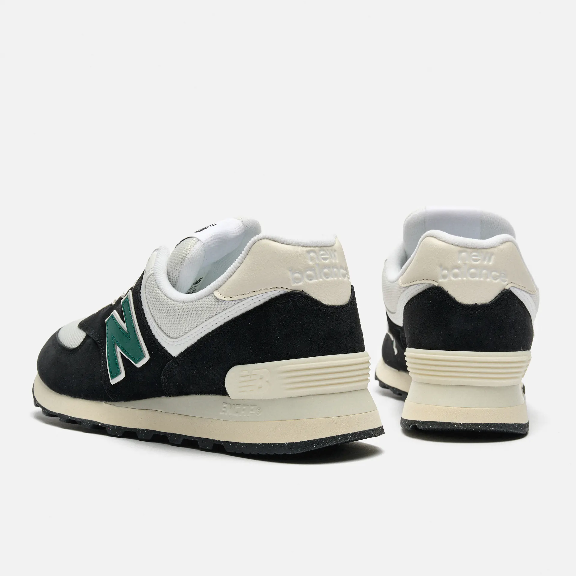 New Balance U574RBG Sneaker Black/White/Marsh Green