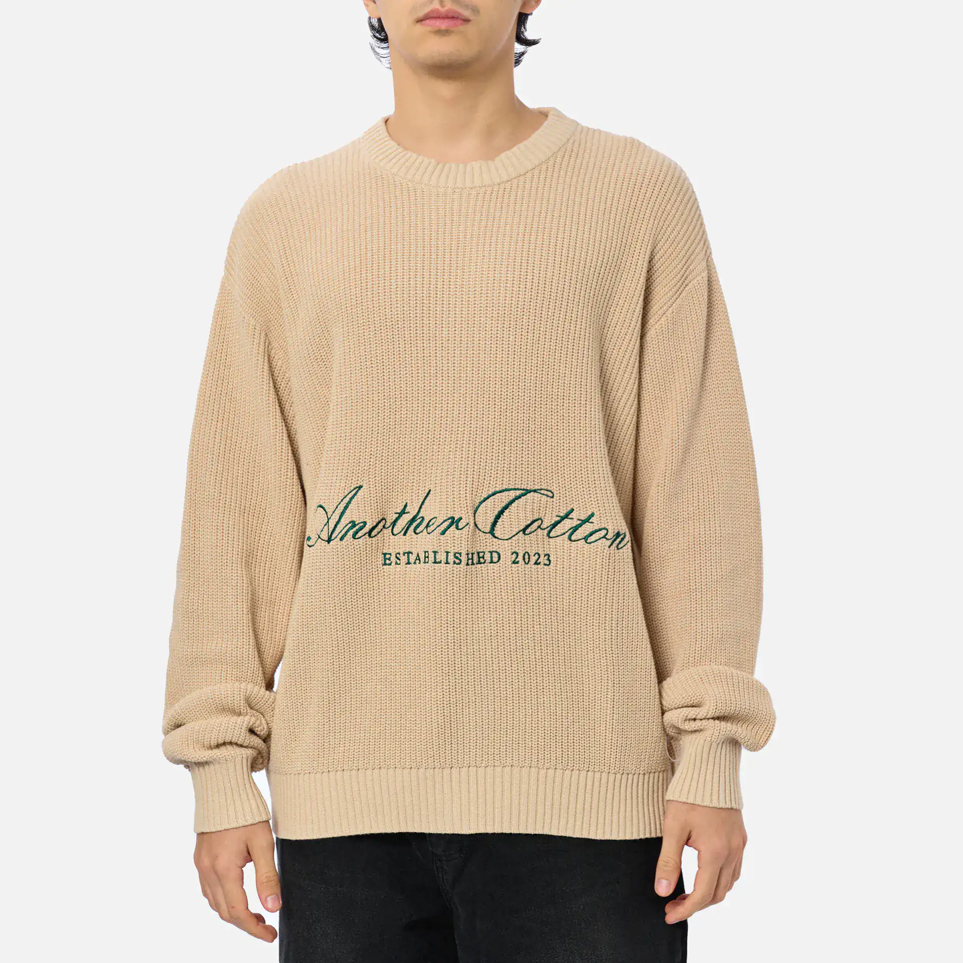 Another Cotton Established Knit Sweater Beige