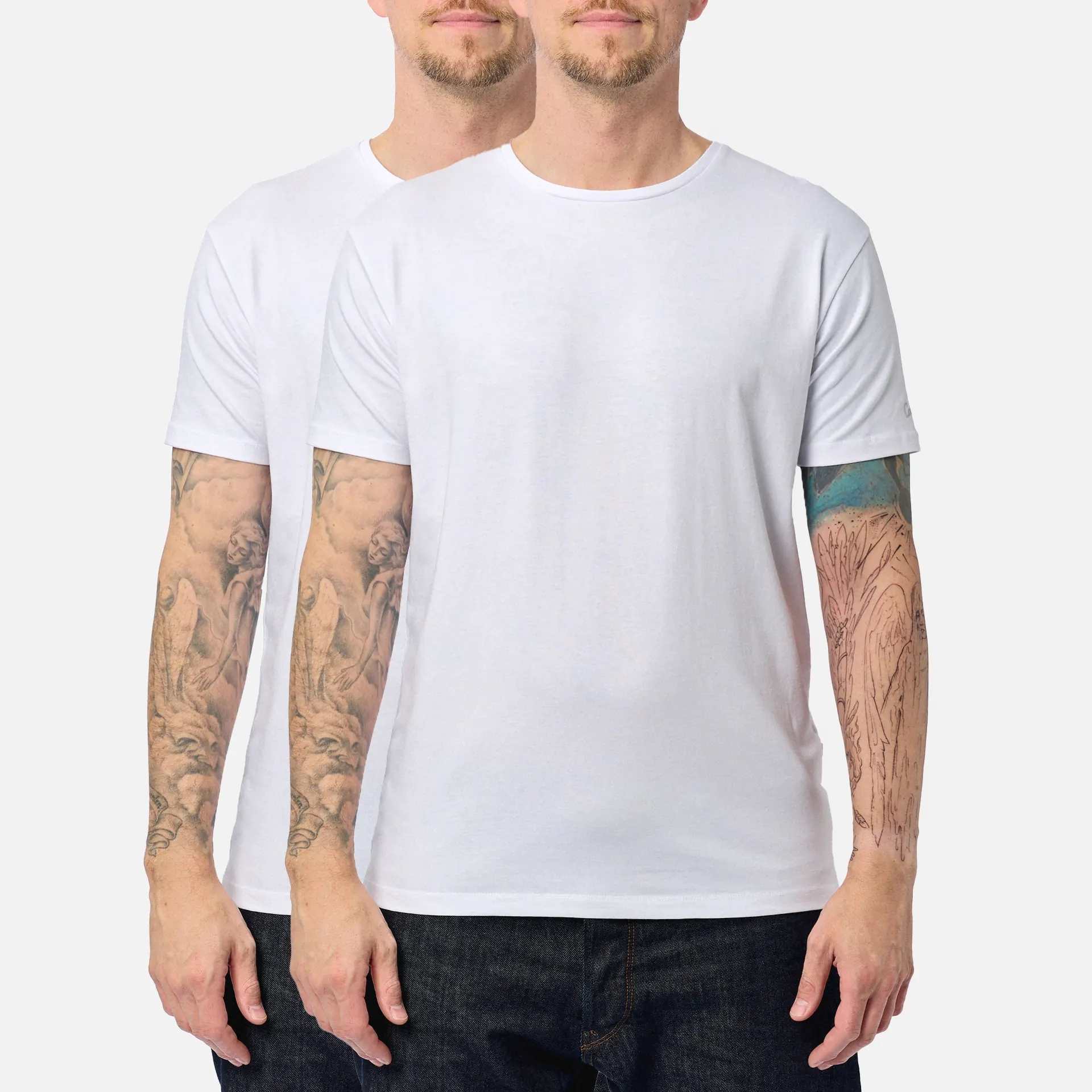 Carlo Colucci T-Shirts Roundneck 2Pack White