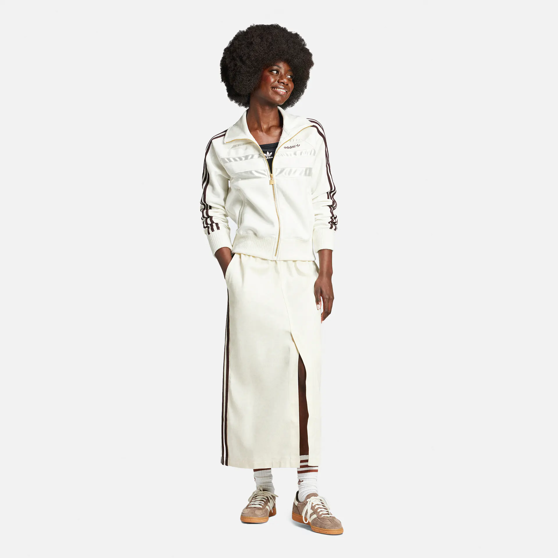 adidas Originals Suede The First Track Jacket Off White