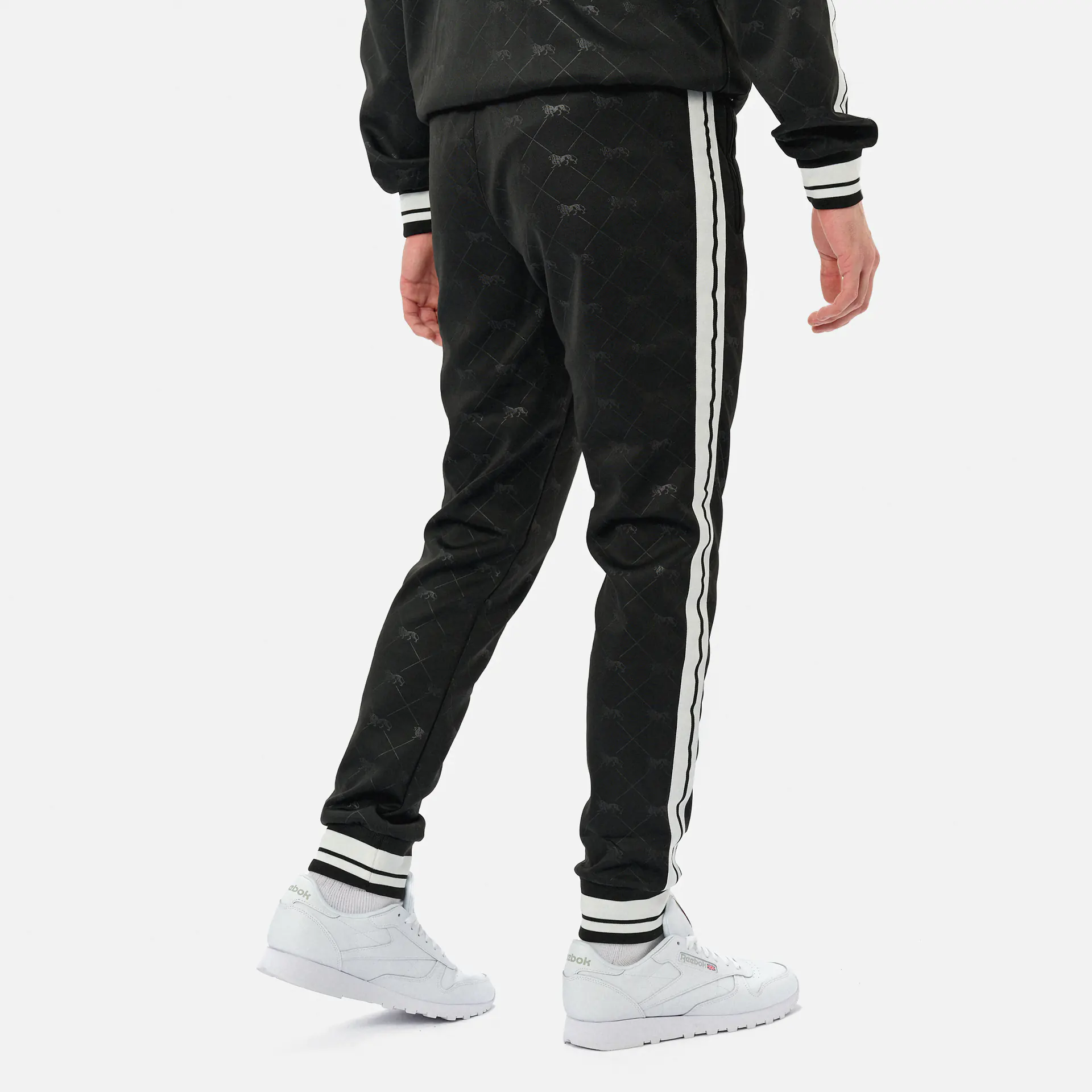 Lonsdale ASHWELL Track Suit Black/White