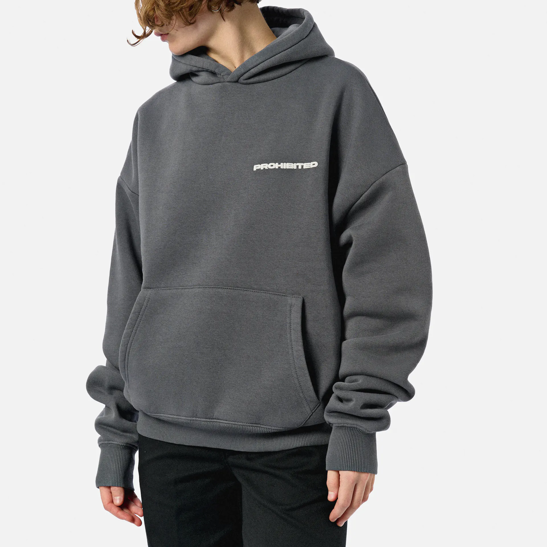 Prohibited 10119 Hoodie 1.0 Grey Stone Washed