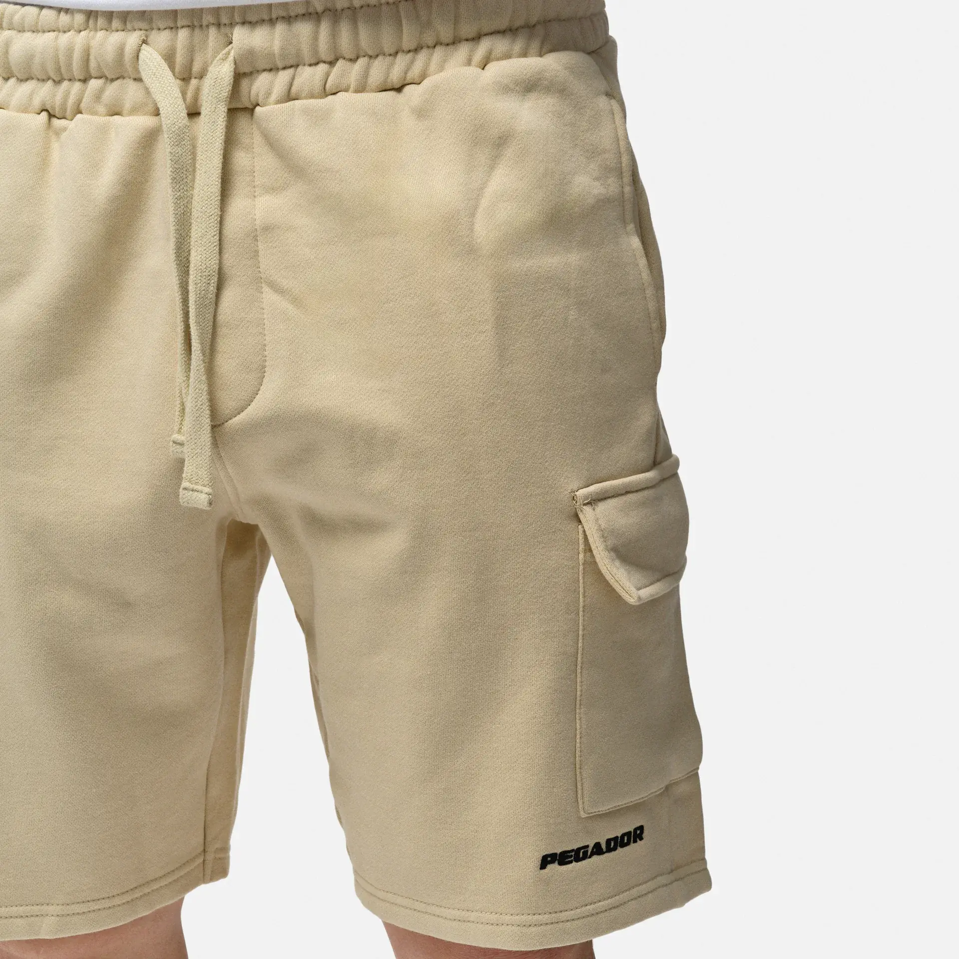 PEGADOR Pineda Heavy Sweat Cargo Shorts Desert Sand