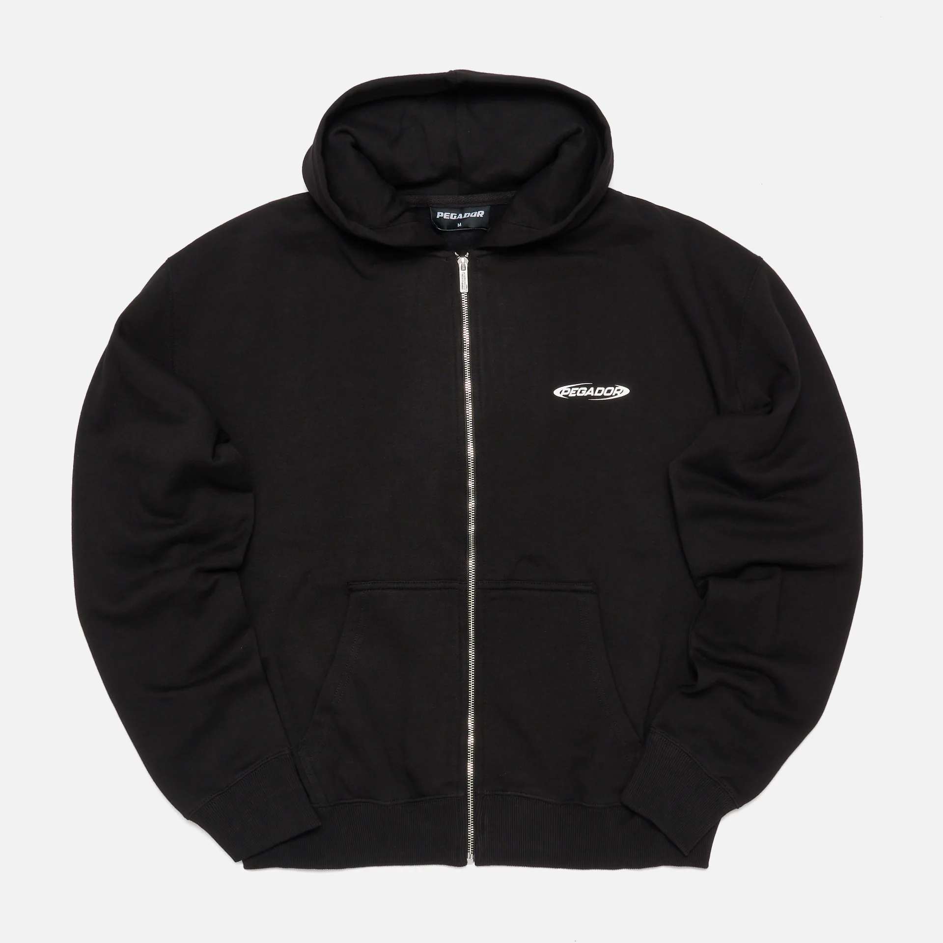 PEGADOR Crail Oversized Zip Hoodie Black