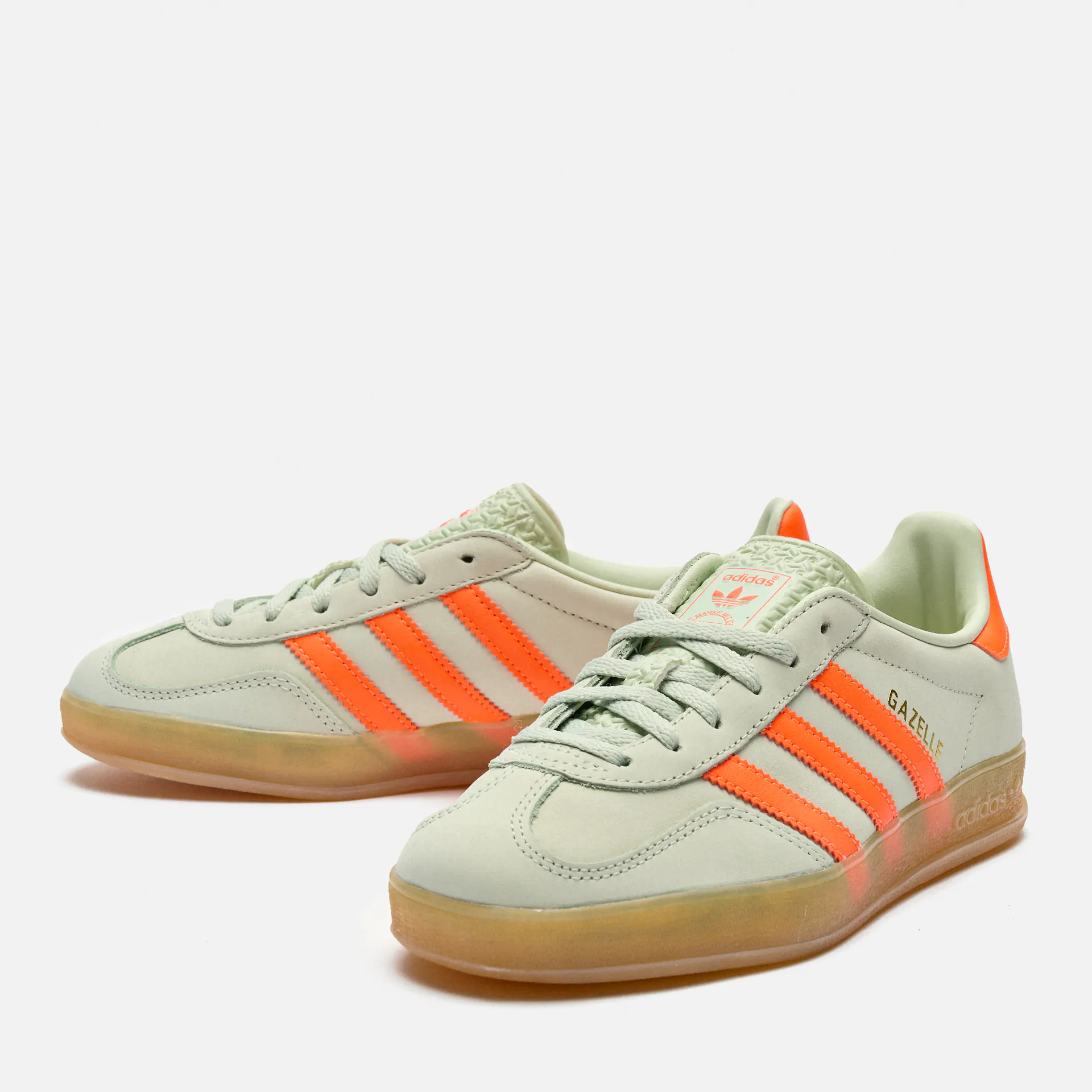 adidas Originals Gazelle Sneaker Linen Green/Solar Orange