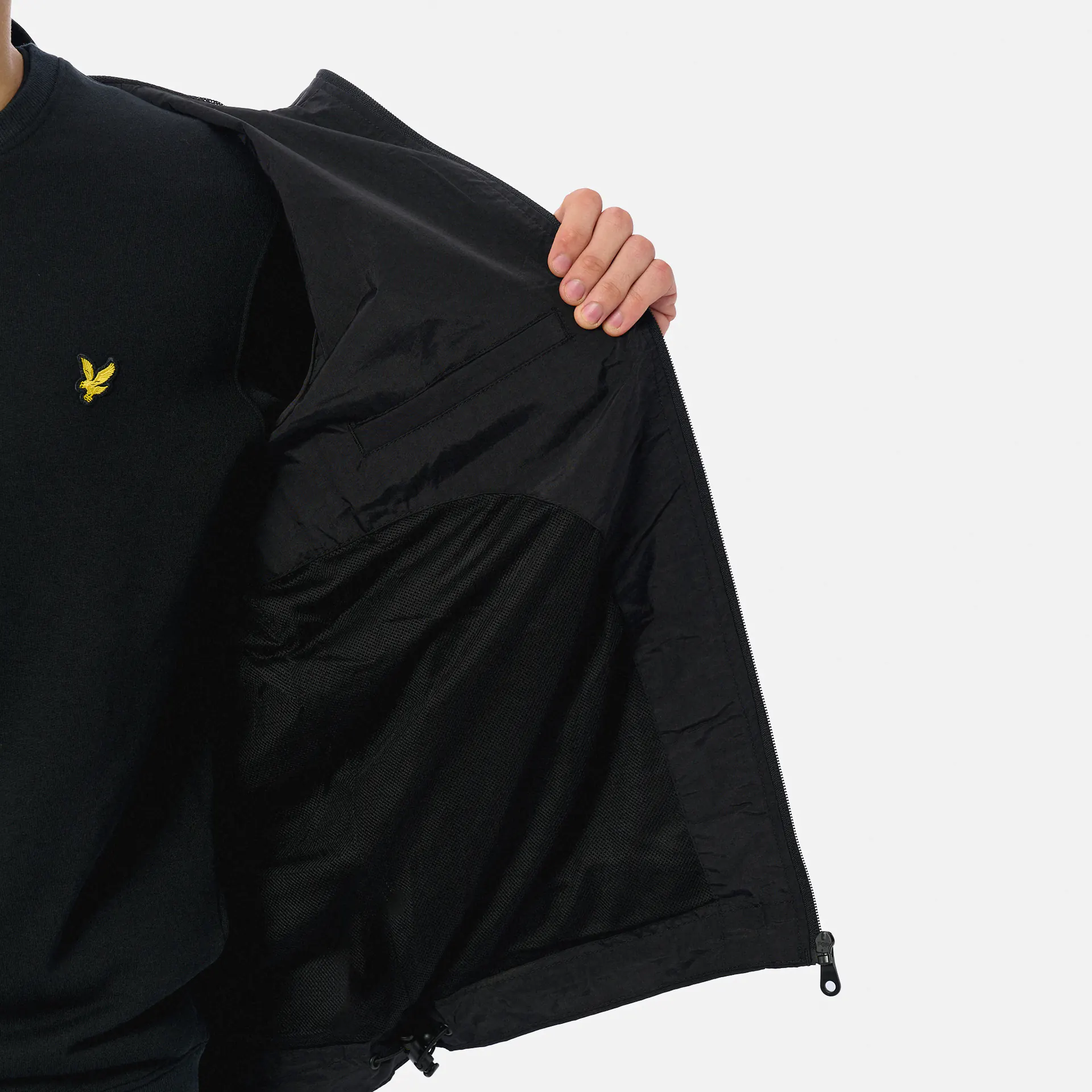 Lyle & Scott Zip Through Hooded Jacket Jet Black