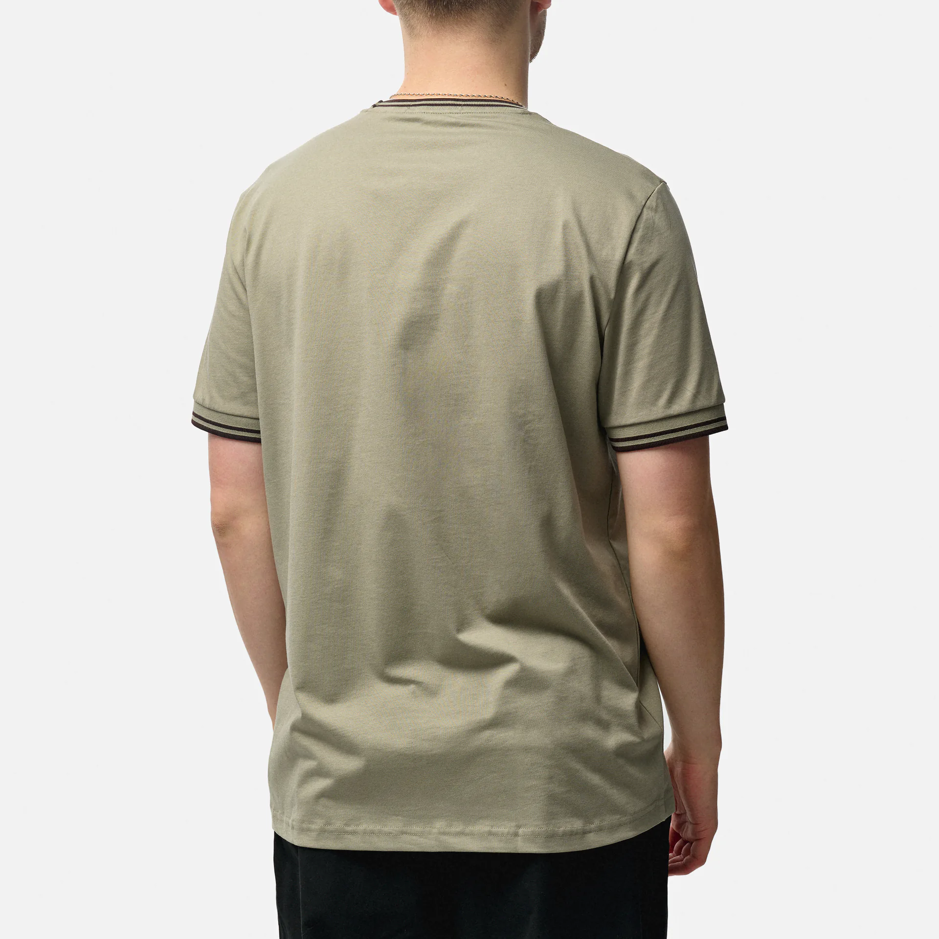 Fred Perry Twin Tipped T-Shirt Warm Grey/Brick