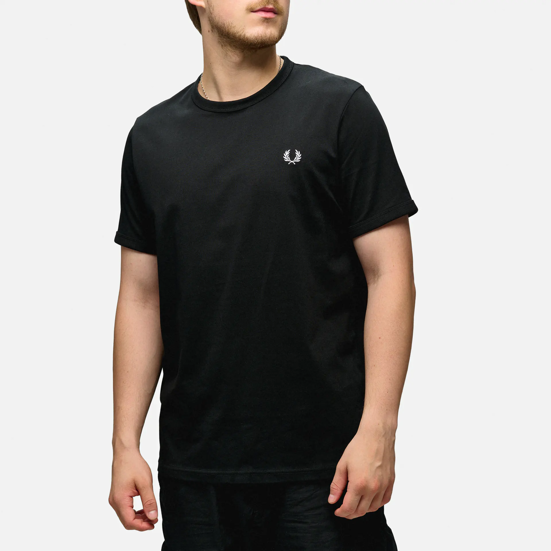 Fred Perry Ringer T-Shirt Black