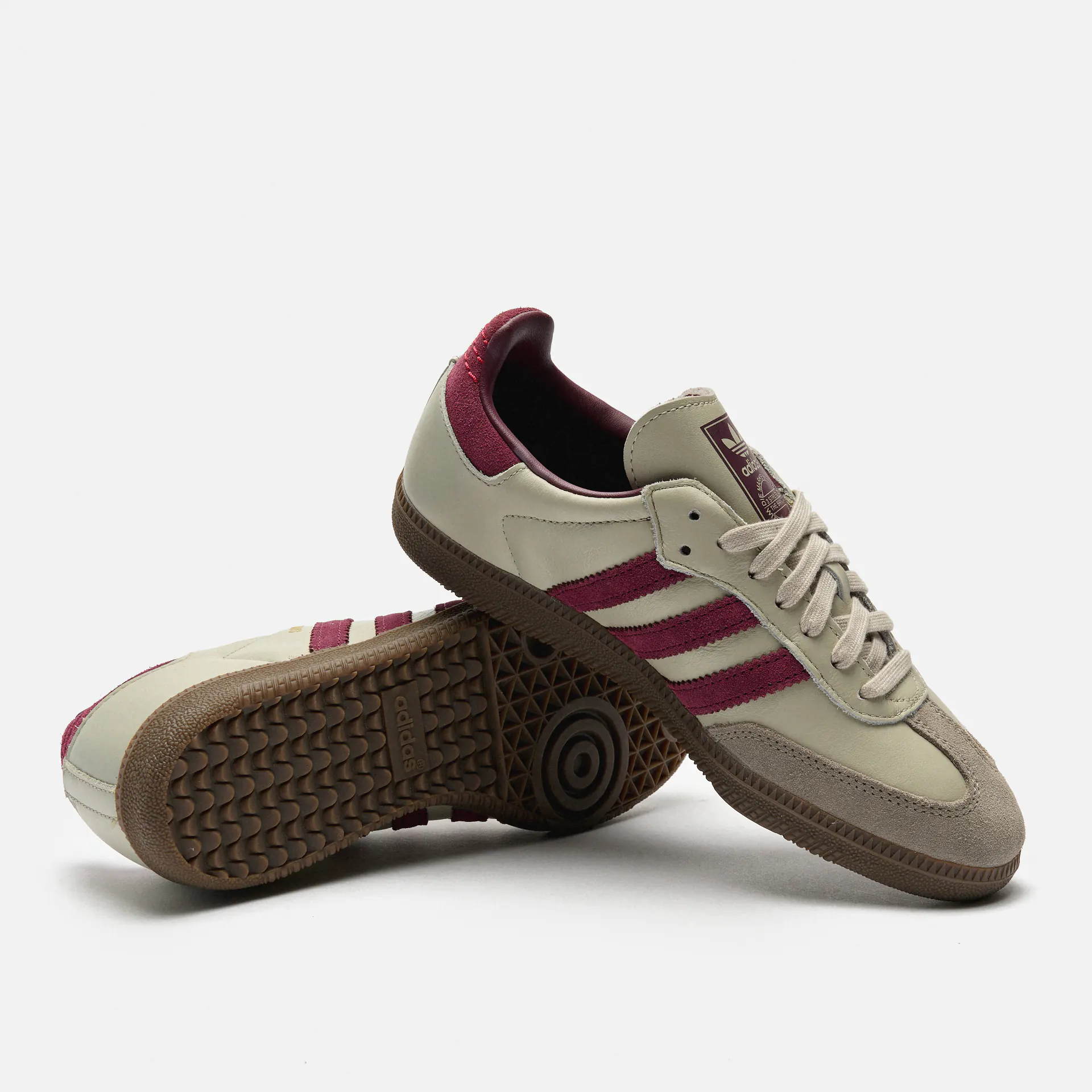 adidas Originals Samba OG Sneaker Putty Grey/Maroon/Gold Metallic