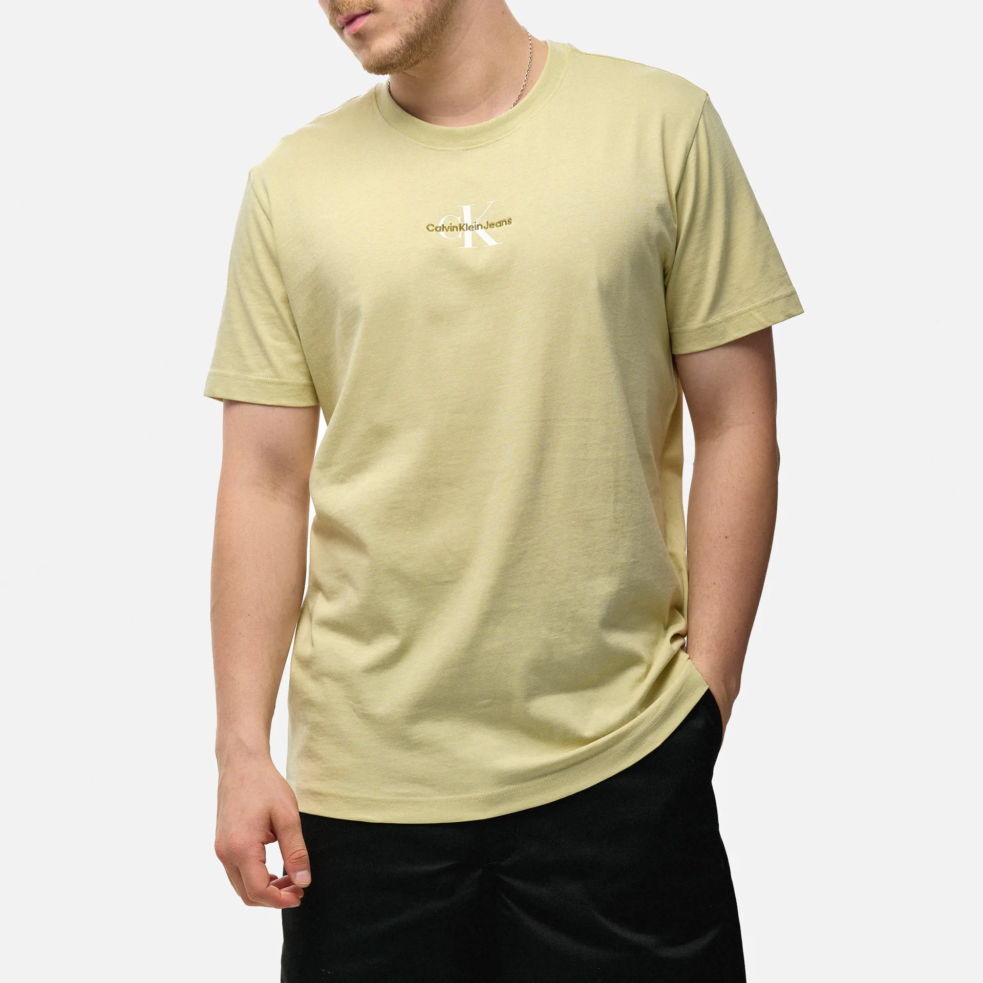 Calvin Klein Jeans Monologo Regular T-Shirt Green Haze