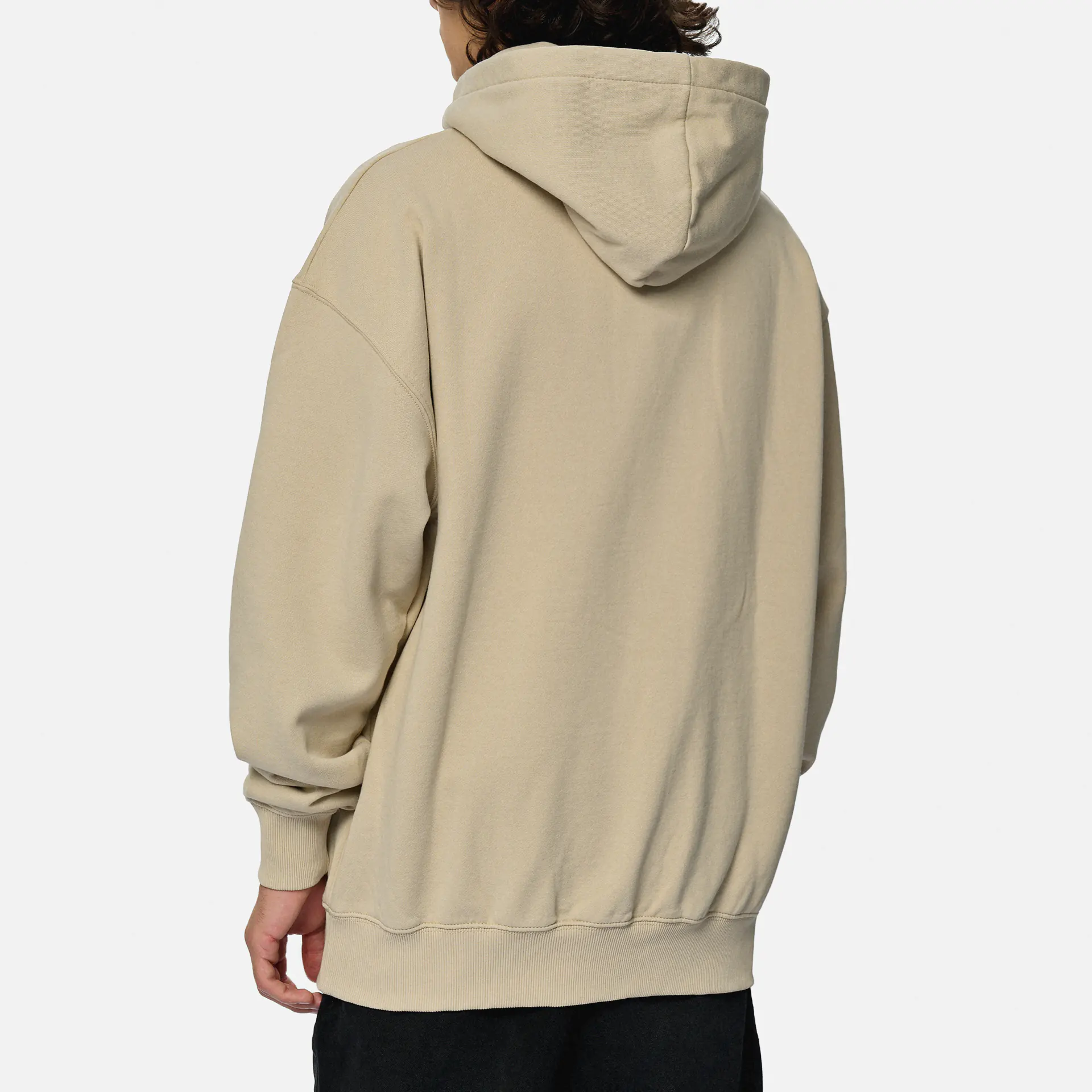 PEGADOR Logo Oversized Hoodie Washed Light Beige