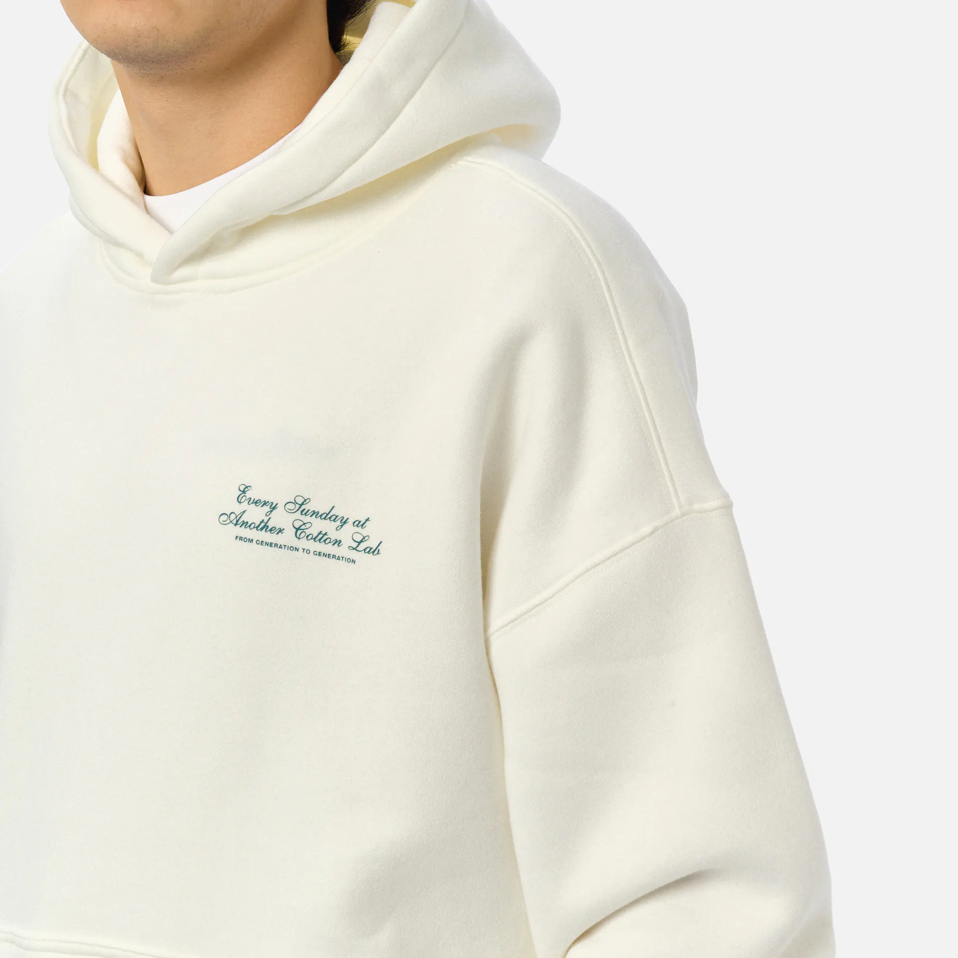 Another Cotton Pie Day Oversized Hoodie White