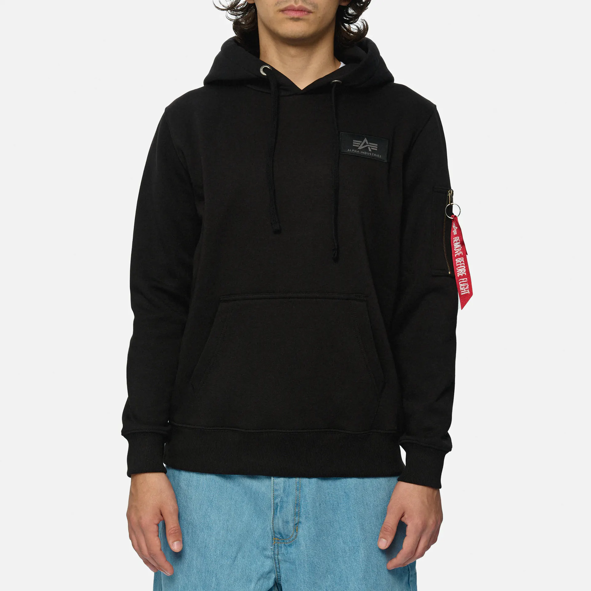 Alpha Industries Back Print Hoody Black