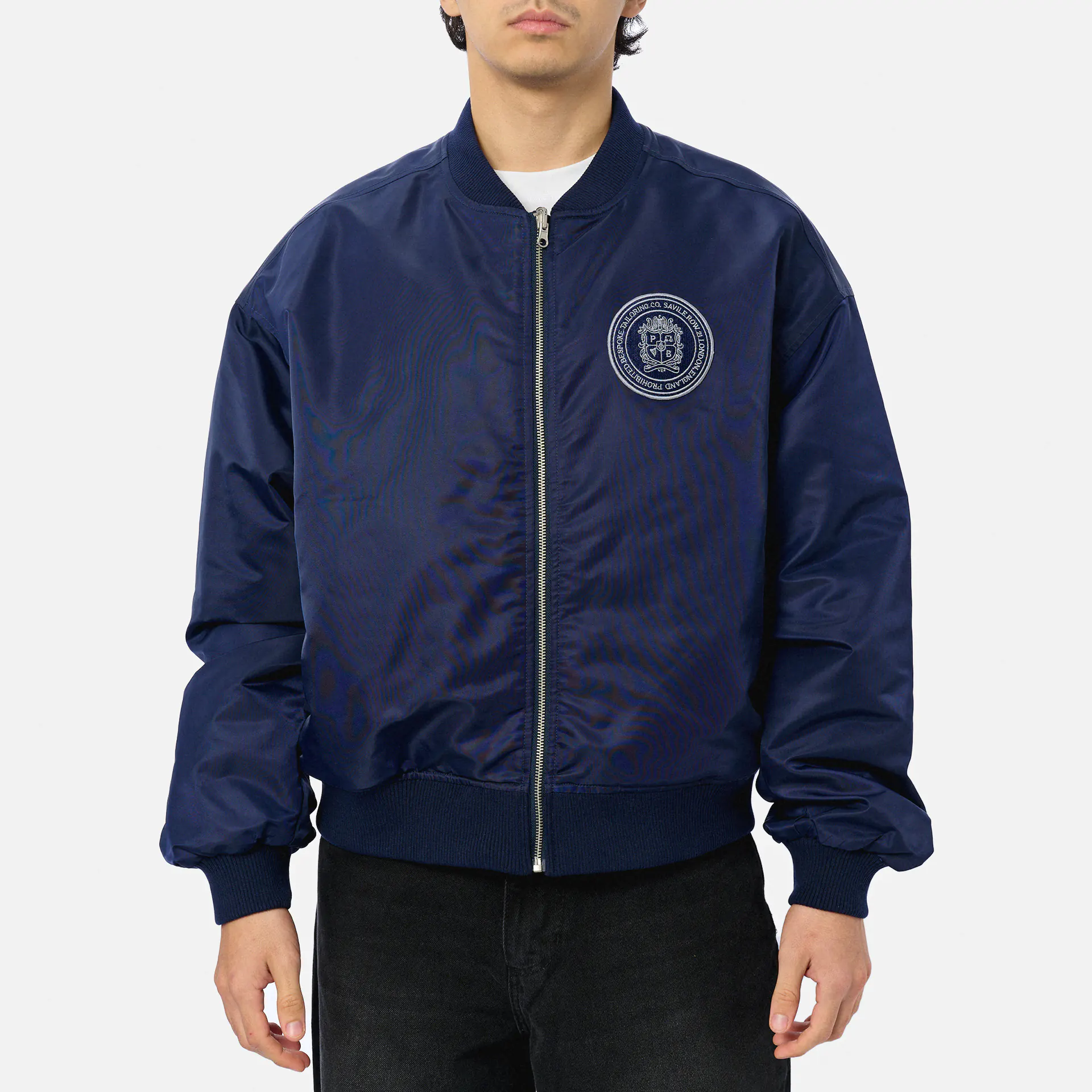 Prohibited Primrose Reversible Bomber Jacket Navy