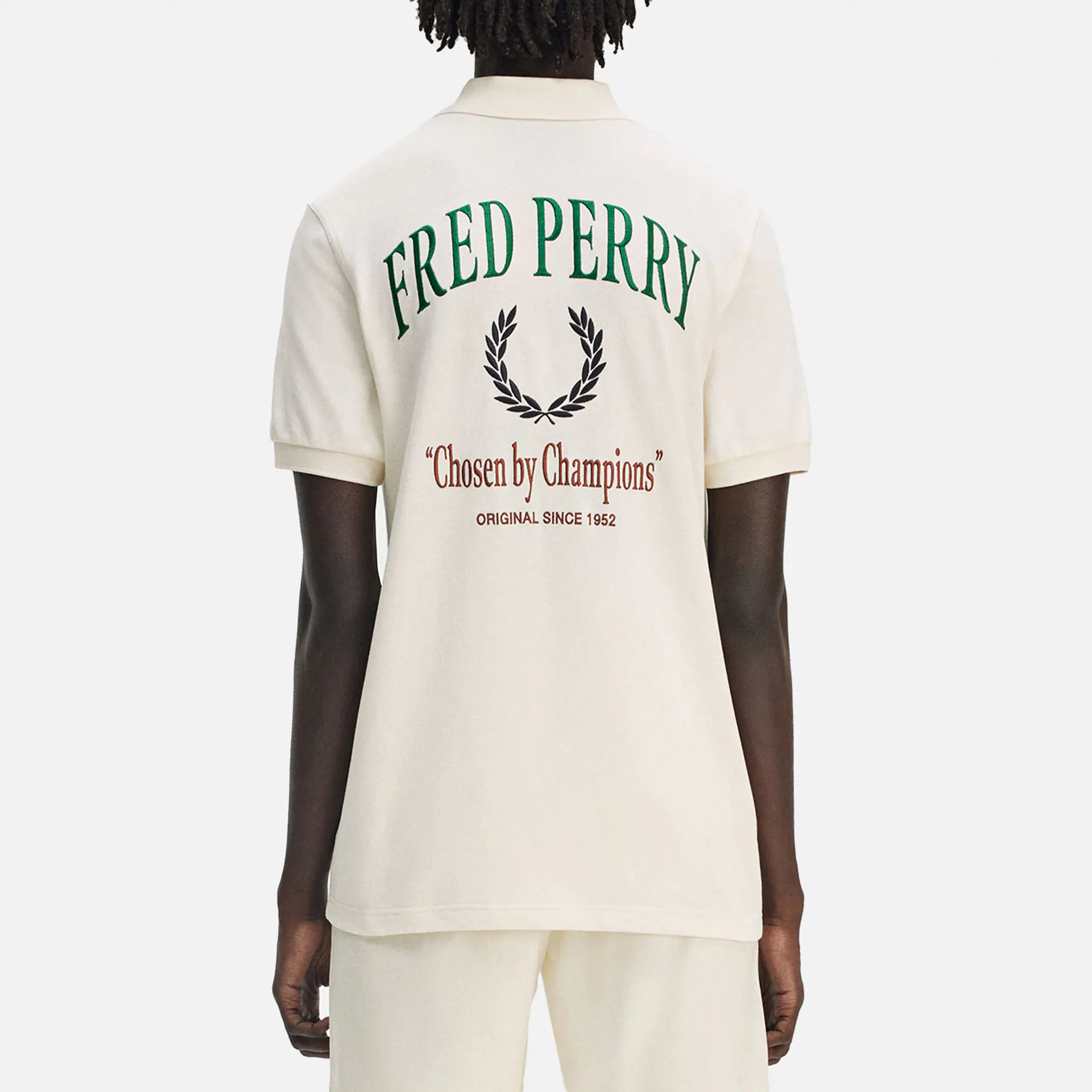 Fred Perry Clubhouse Embroidered Polo Shirt Ecru