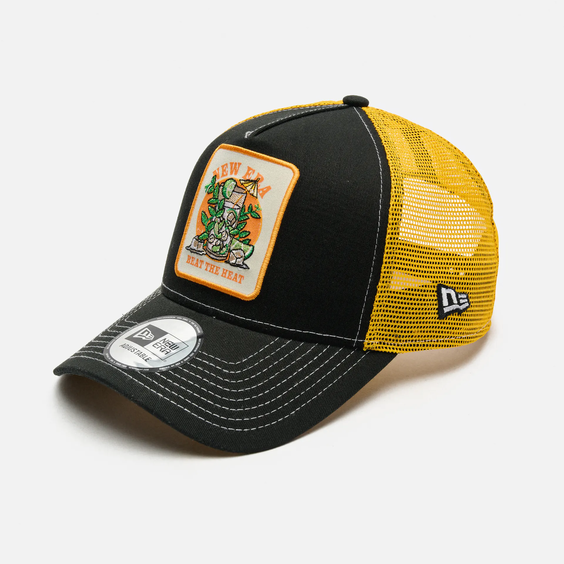 New Era Summer Patch Trucker Cap Black/Yellow