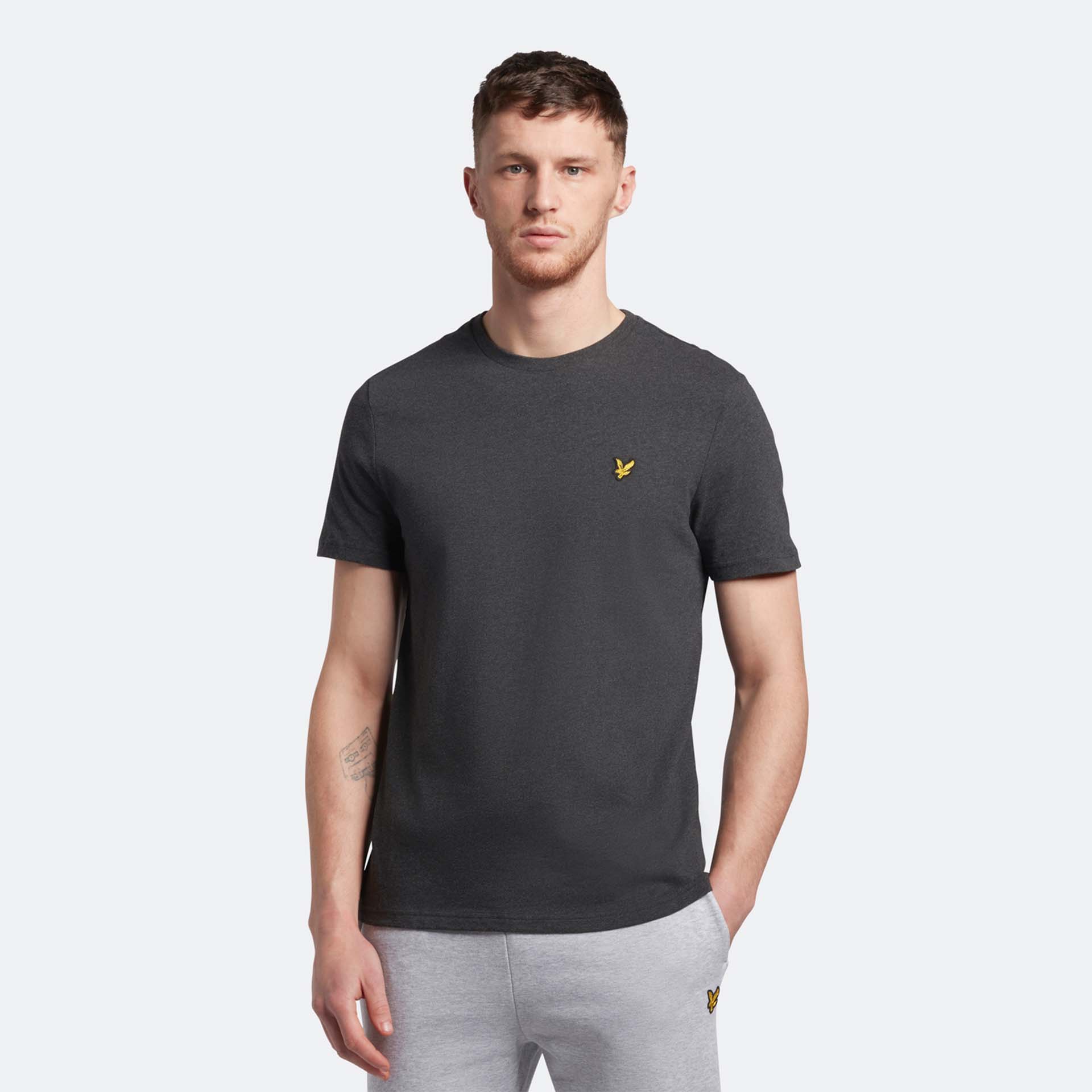 Lyle & Scott Plain T-Shirt Charcoal Marl