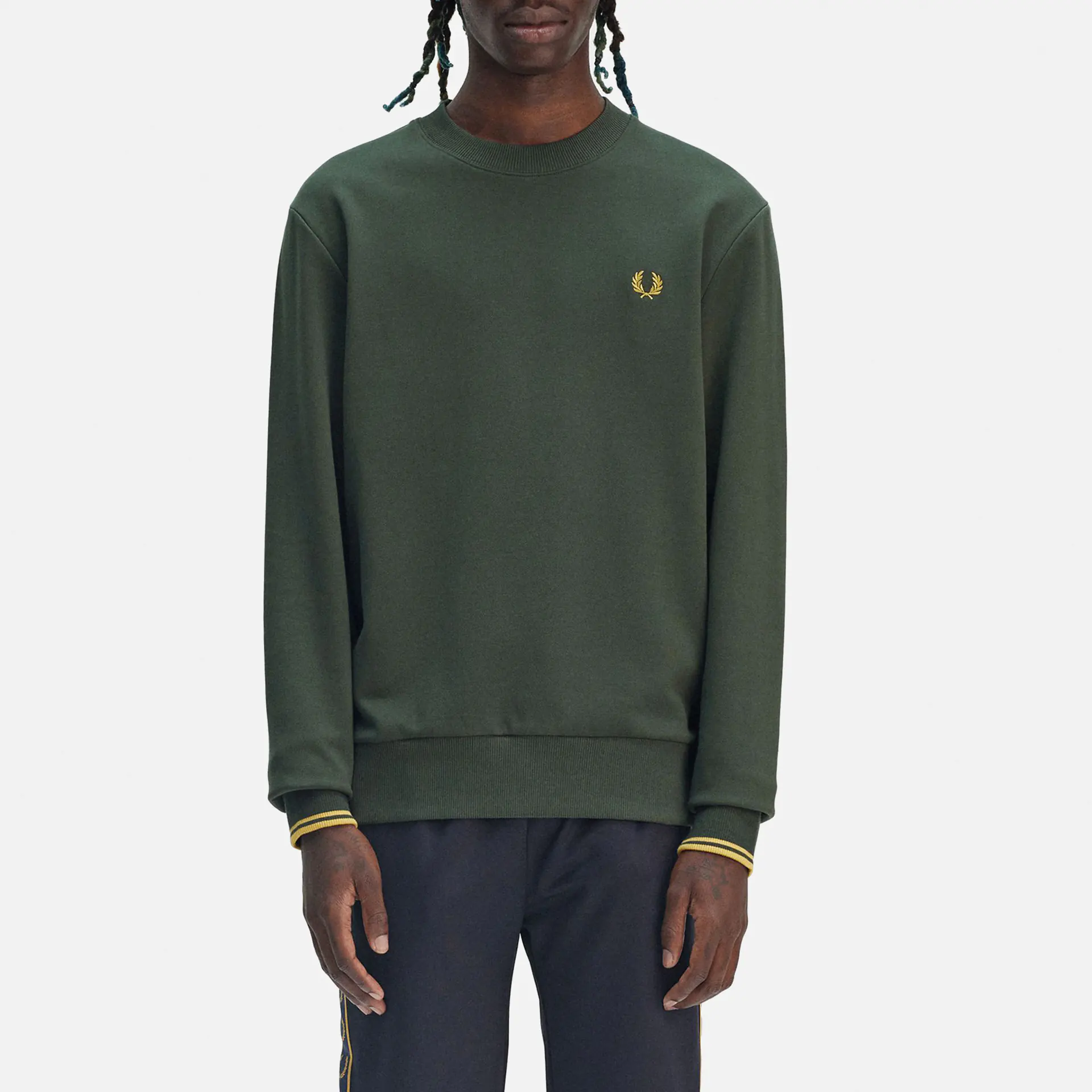 Fred Perry Crew Neck Sweatshirt Court Green