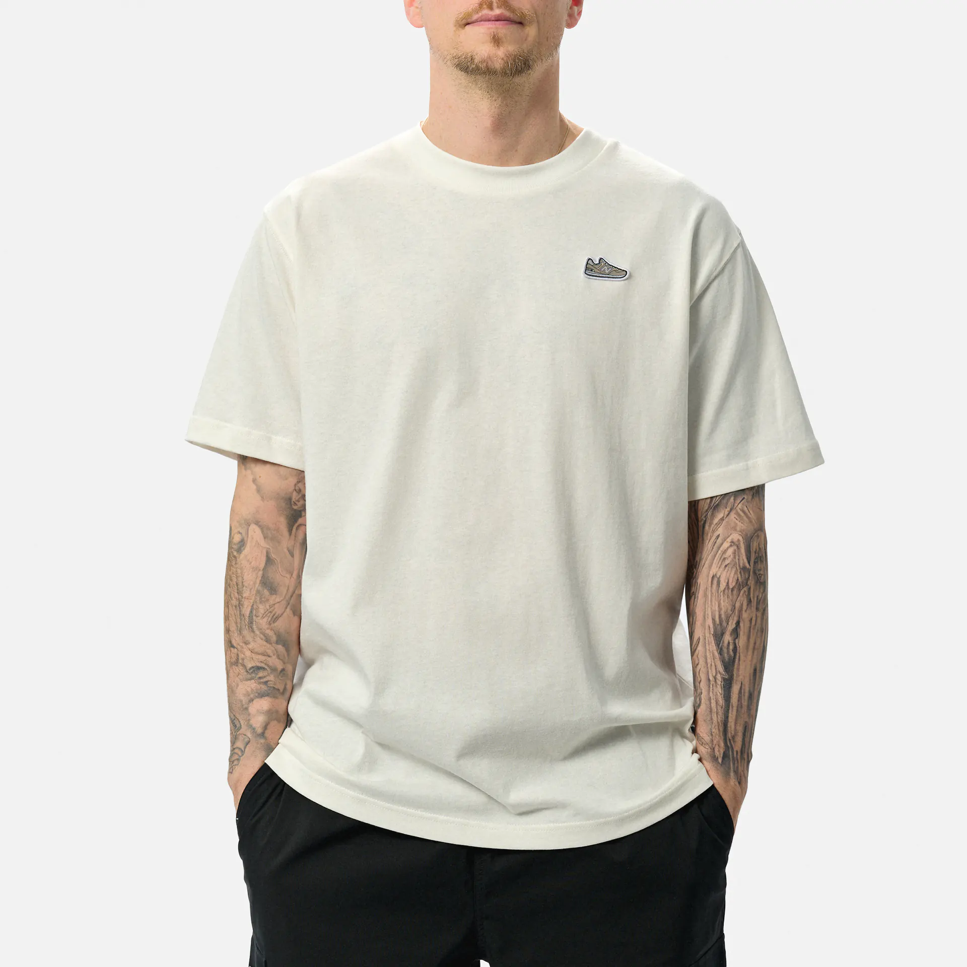 New Balance Athletics 574 Patch T-Shirt Beige