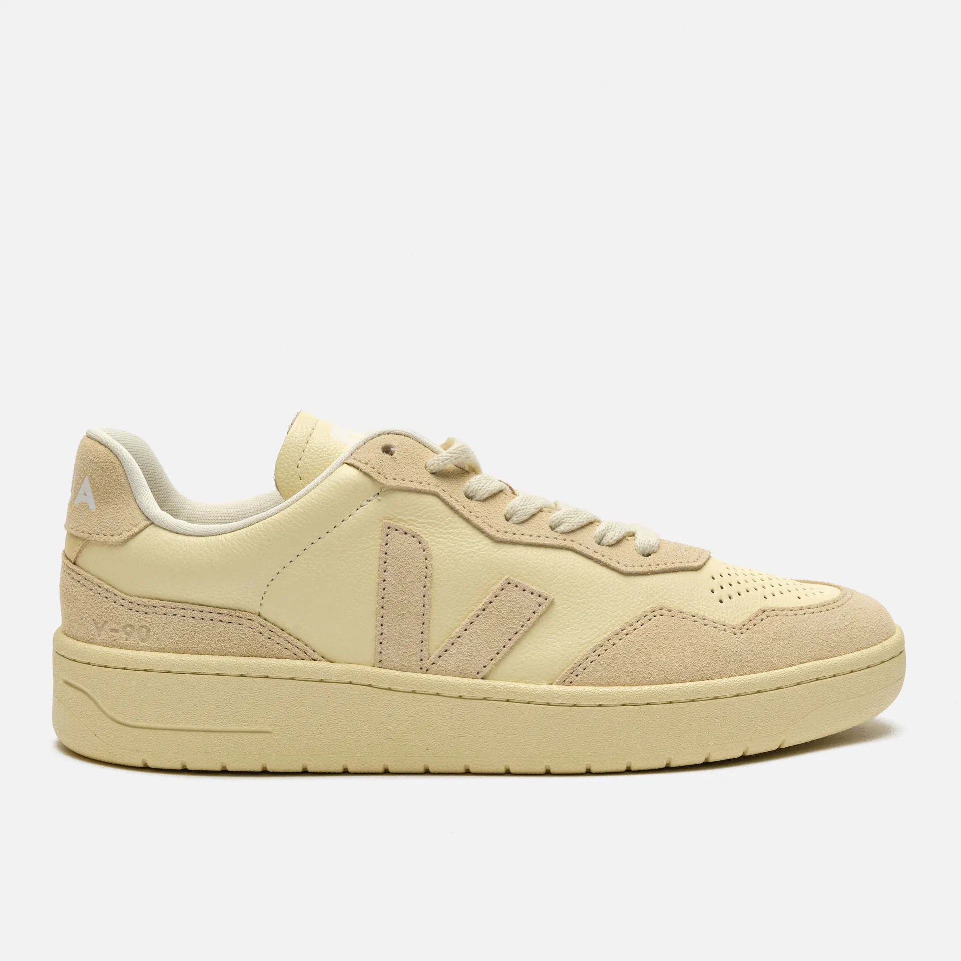 Veja V-90 Leather Sneaker Cashew Oat