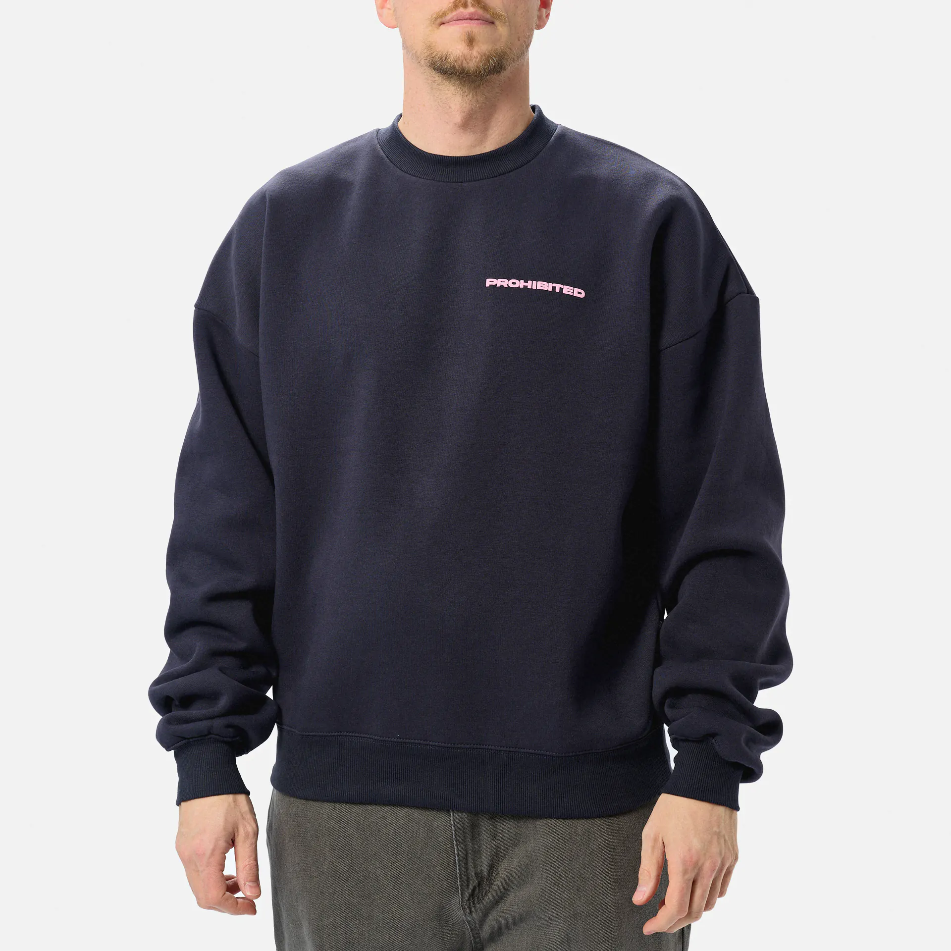 Prohibited 10119 Crew Neck 1.0 Midnight Grey