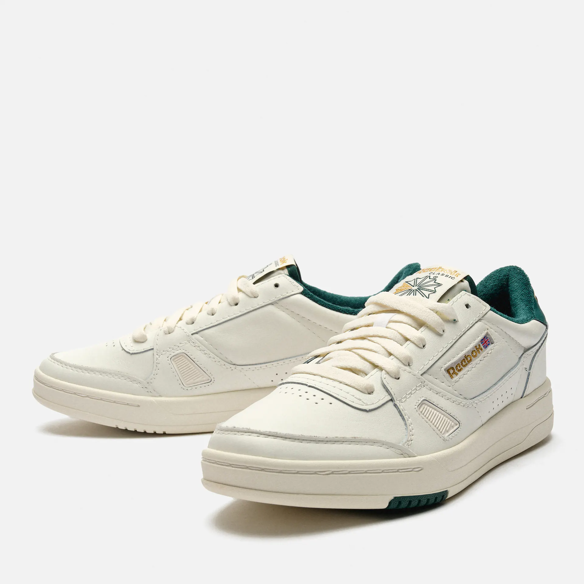 Reebok LT Court Sneaker Chalk/Vintage Chalk/Collegiate Green