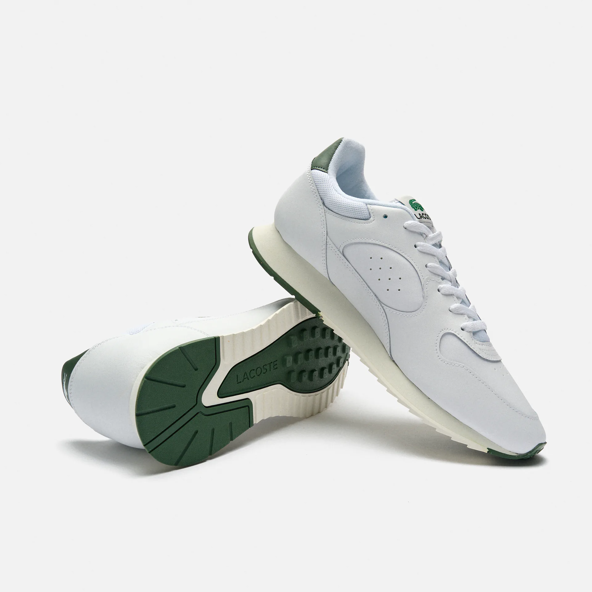 Lacoste Linetrack Leather Sneaker White/Green